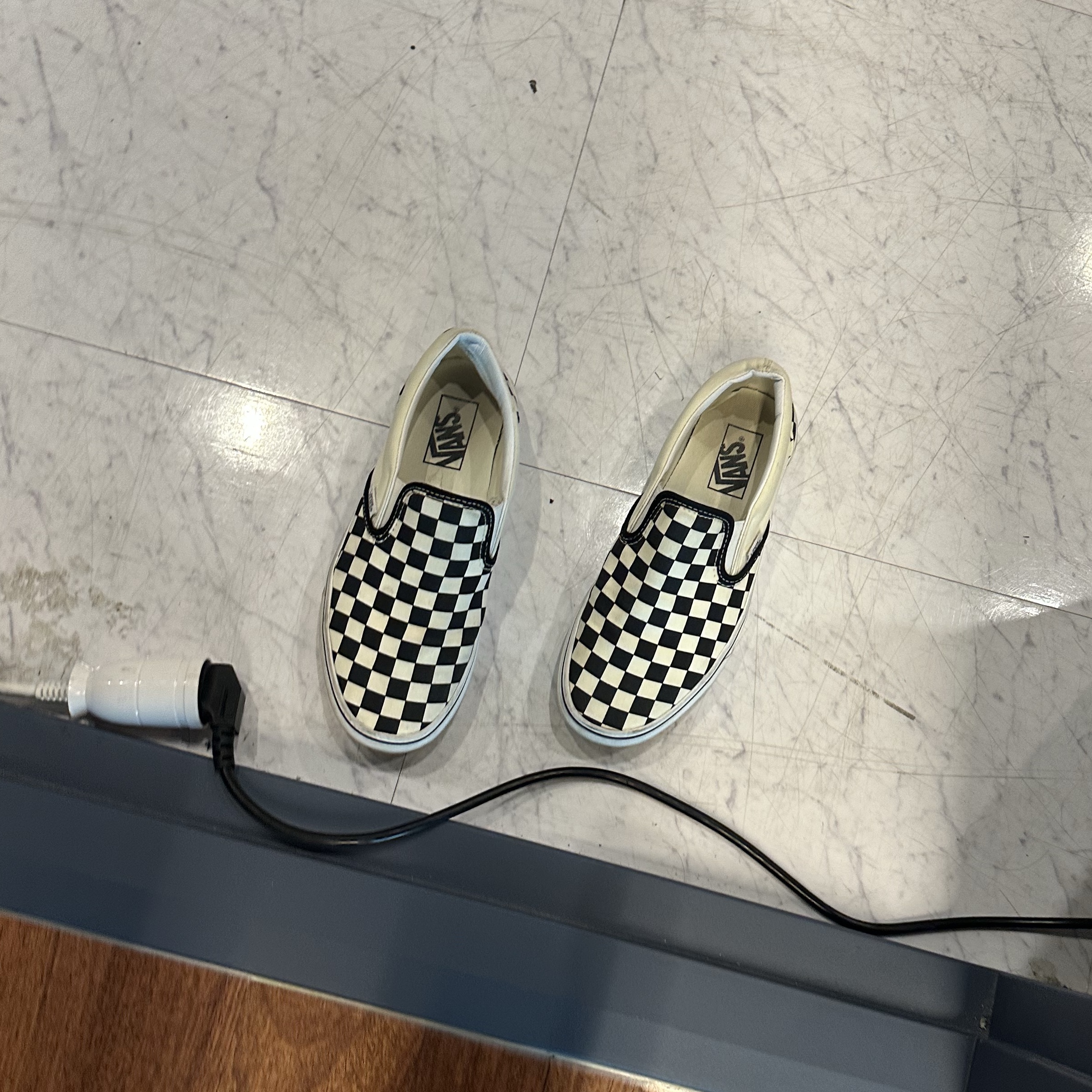 Vans Slip-On Checkerboard 착용 스타일