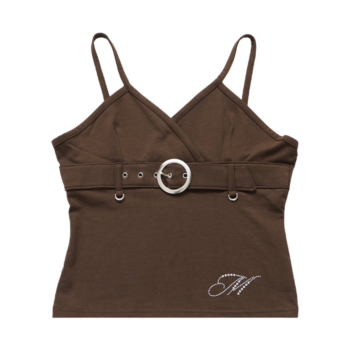 미니멀페어 벨티드 슬리브리스 브라운(mnmpair Belted Sleeveless Brown)