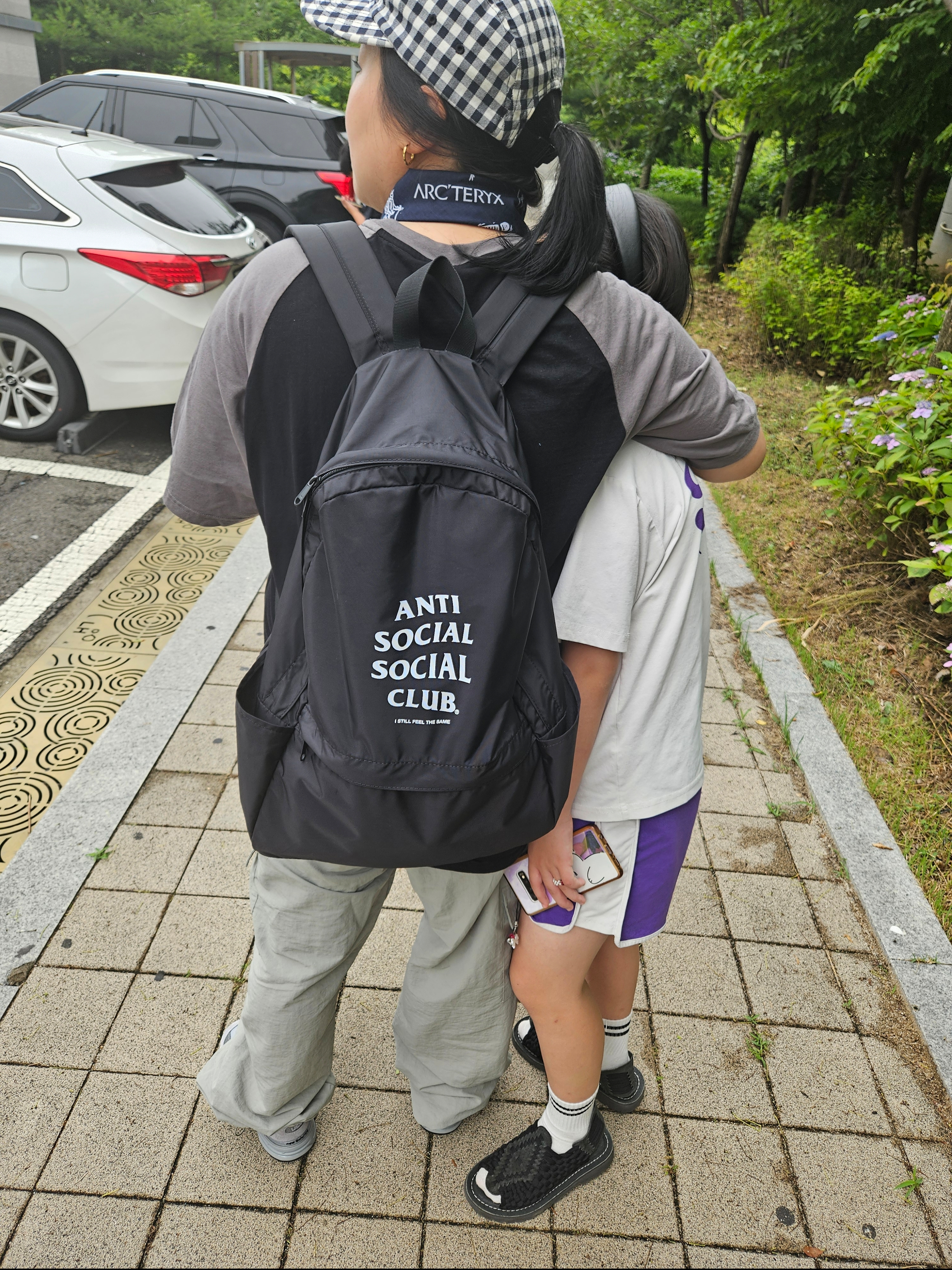 Anti Social Social Club OG Logo Backpack Black 착용 스타일