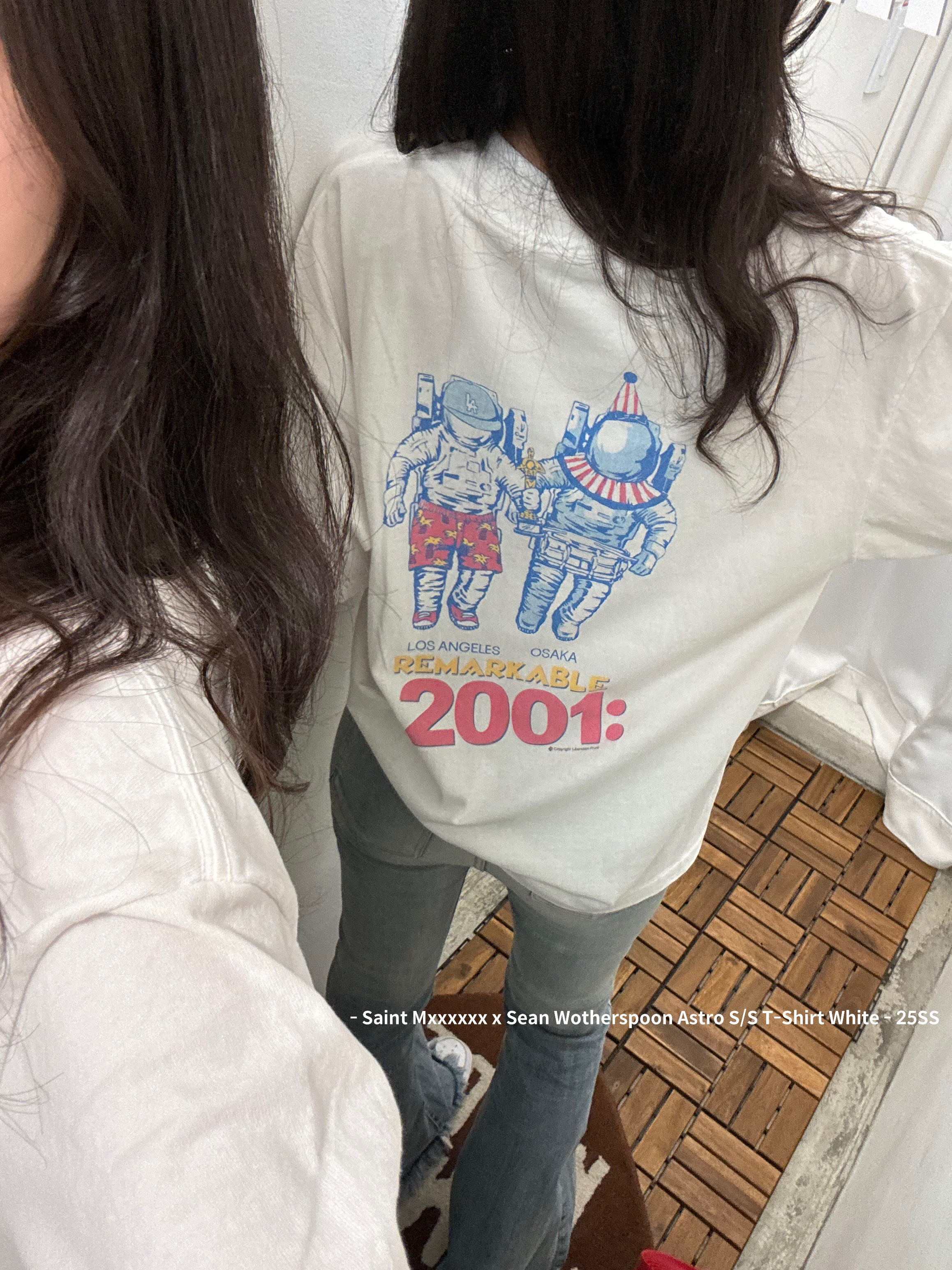 Supreme x Hysteric Glamour Baby T-Shirt White - 24FW 착용 스타일 - 3