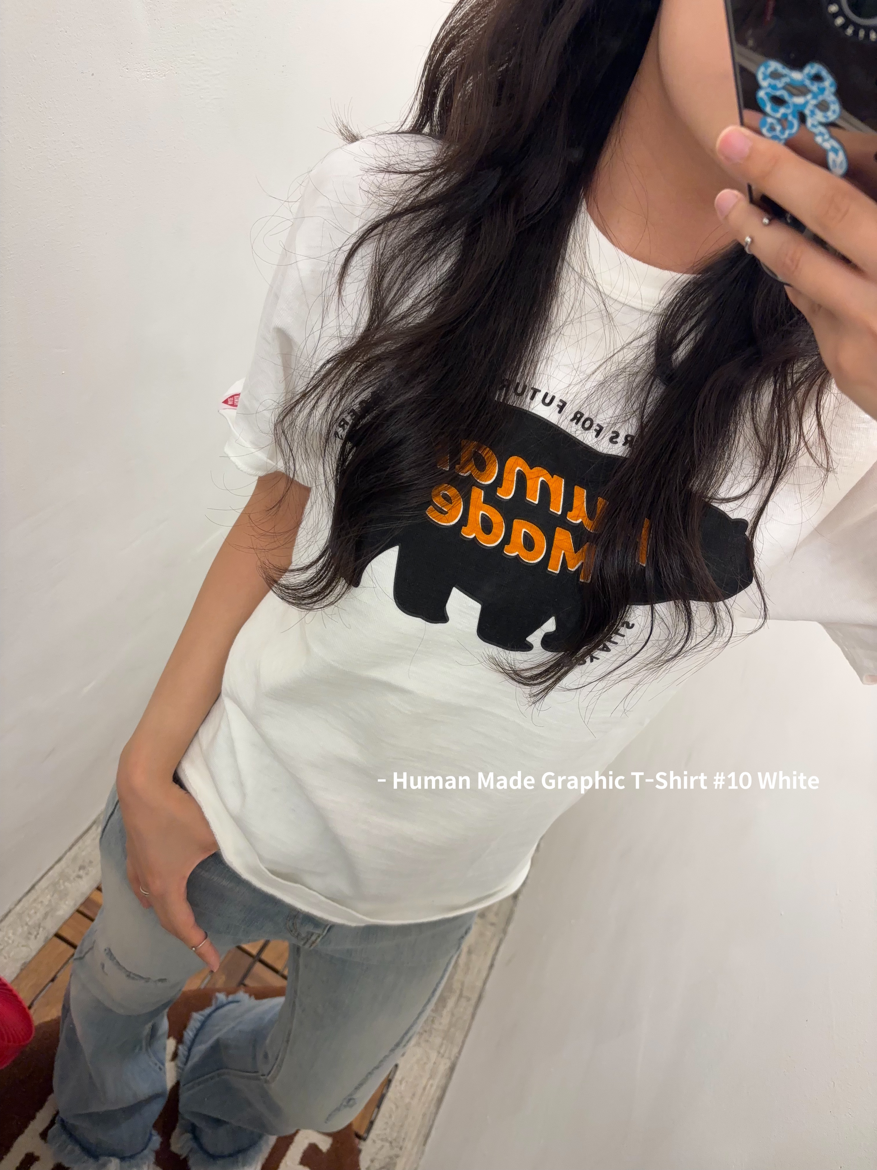 Supreme x Hysteric Glamour Baby T-Shirt White - 24FW 착용 스타일 - 6