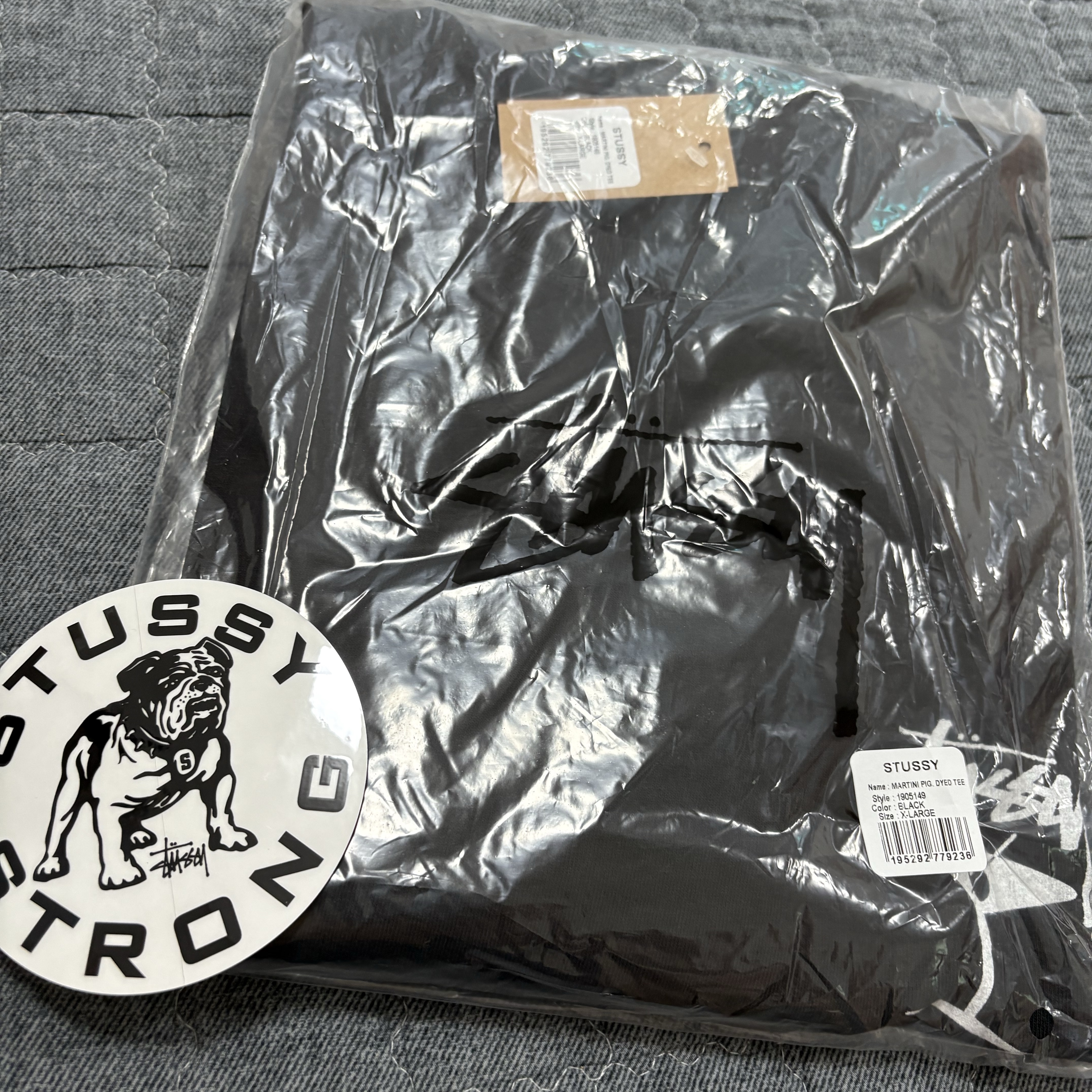 Stussy Martini T-Shirt Pigment Dyed Black 착용 스타일