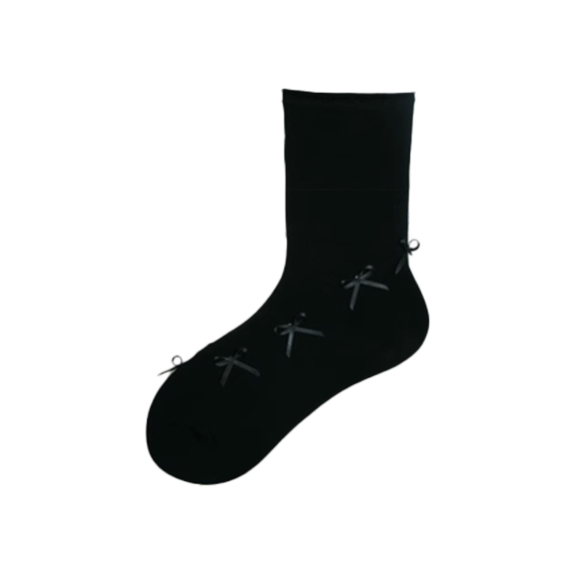 L0000061 Onnitella Ribbon Point Socks Black