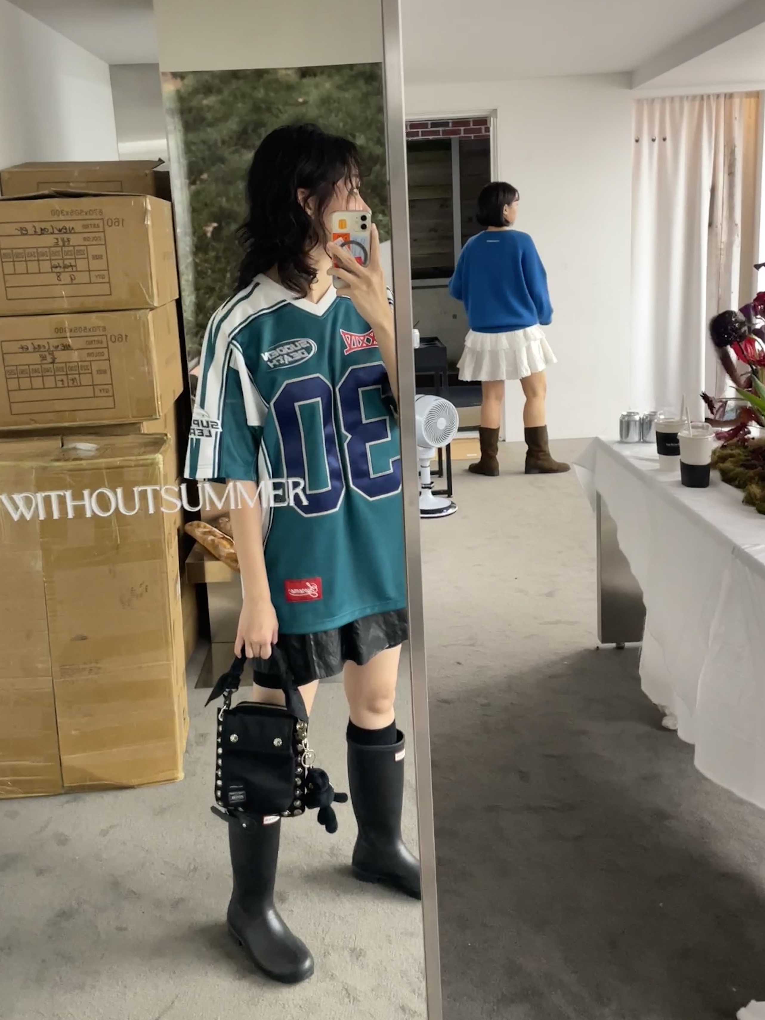 Supreme Sudden Death Football Jersey Teal - 24SS 착용 스타일