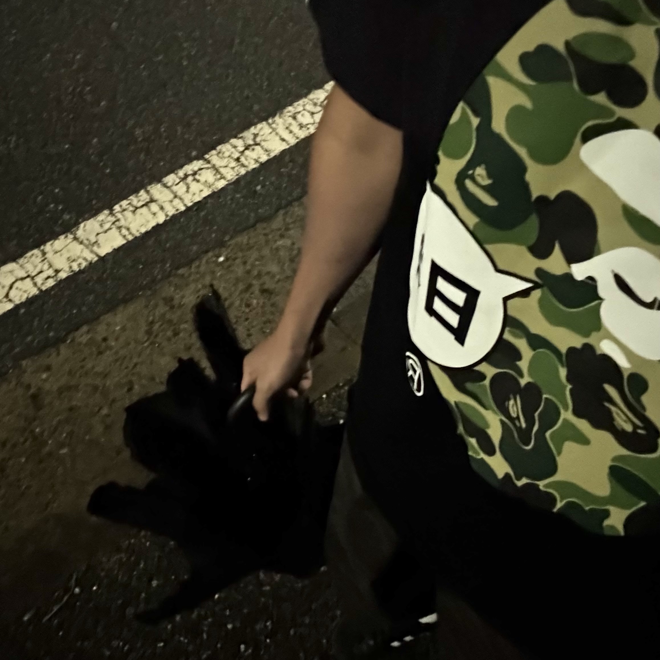 BAPE Japan Big Ape Head City T-Shirt Black 착용 스타일