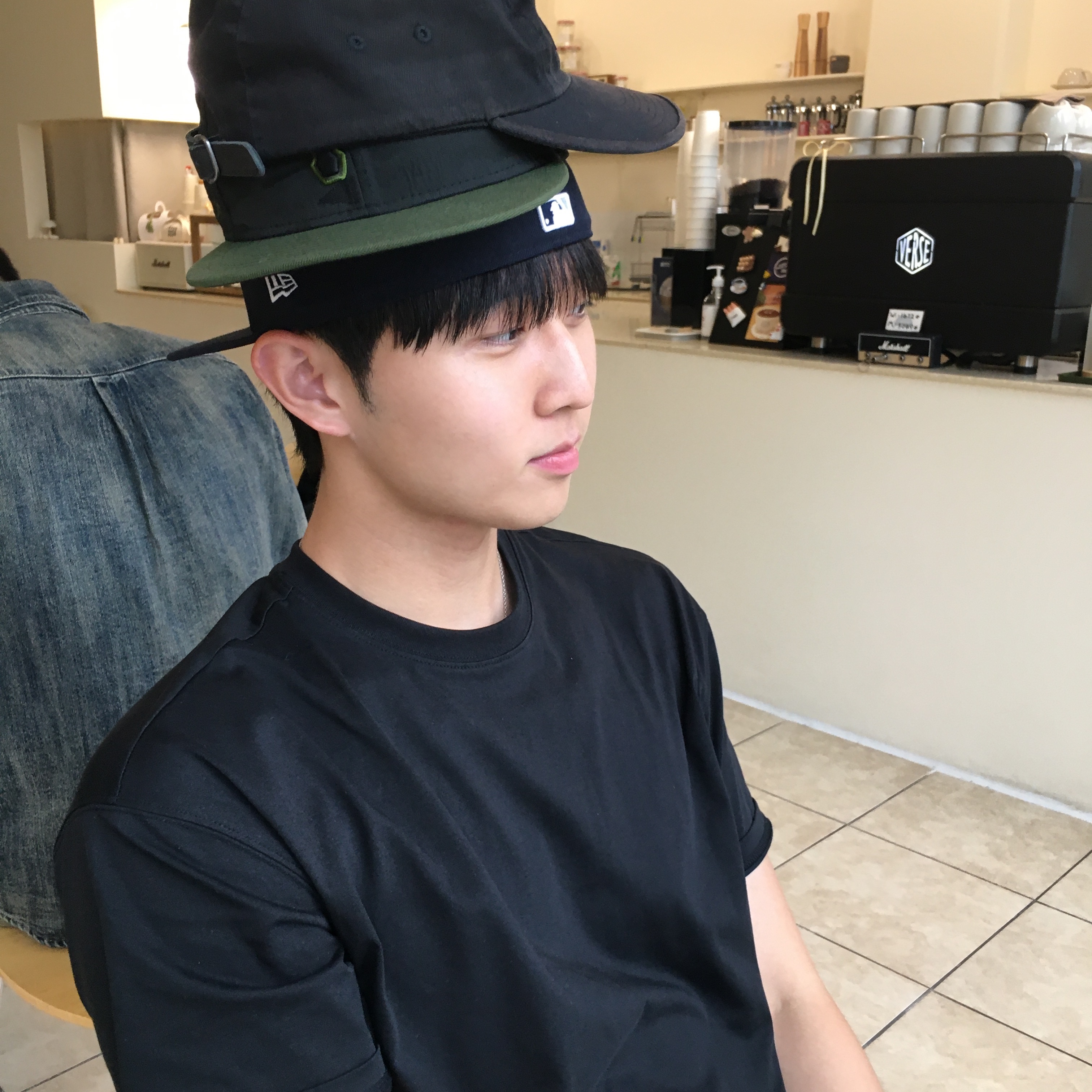 Supreme Washed Chino Twill Camp Cap Black - 25SS, New Era 59Fifty MLB Authentic New York Yankees Game Navy 착용 스타일 - 2
