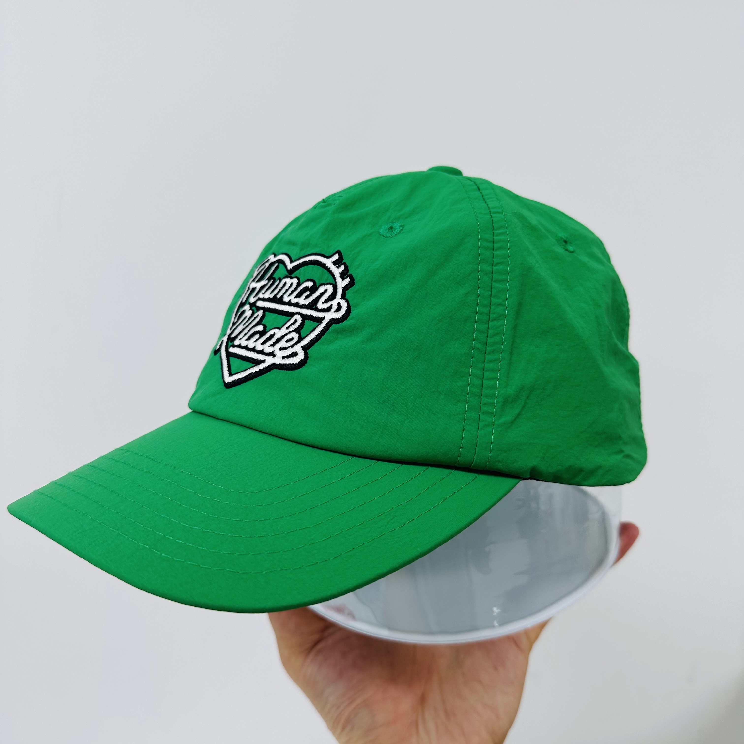 Human Made 5 Panel Nylon Cap Green 착용 스타일 - 3