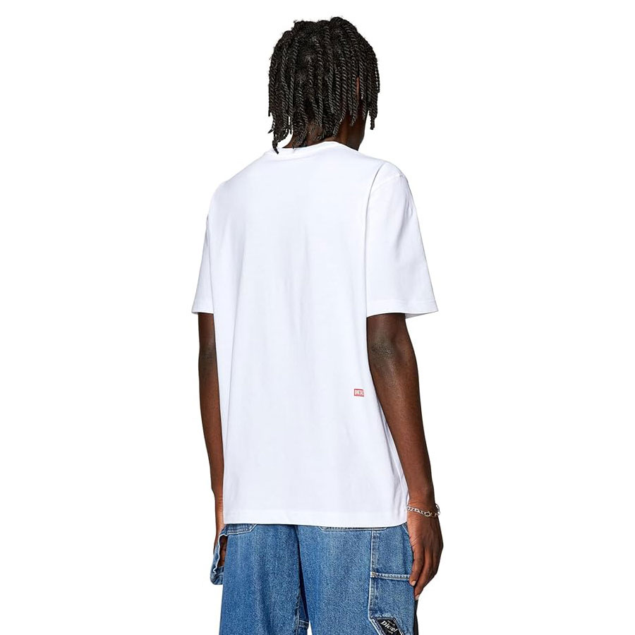 Diesel T-Just-L7 Short Sleeve T-Shirt White 착용 스타일 - 2