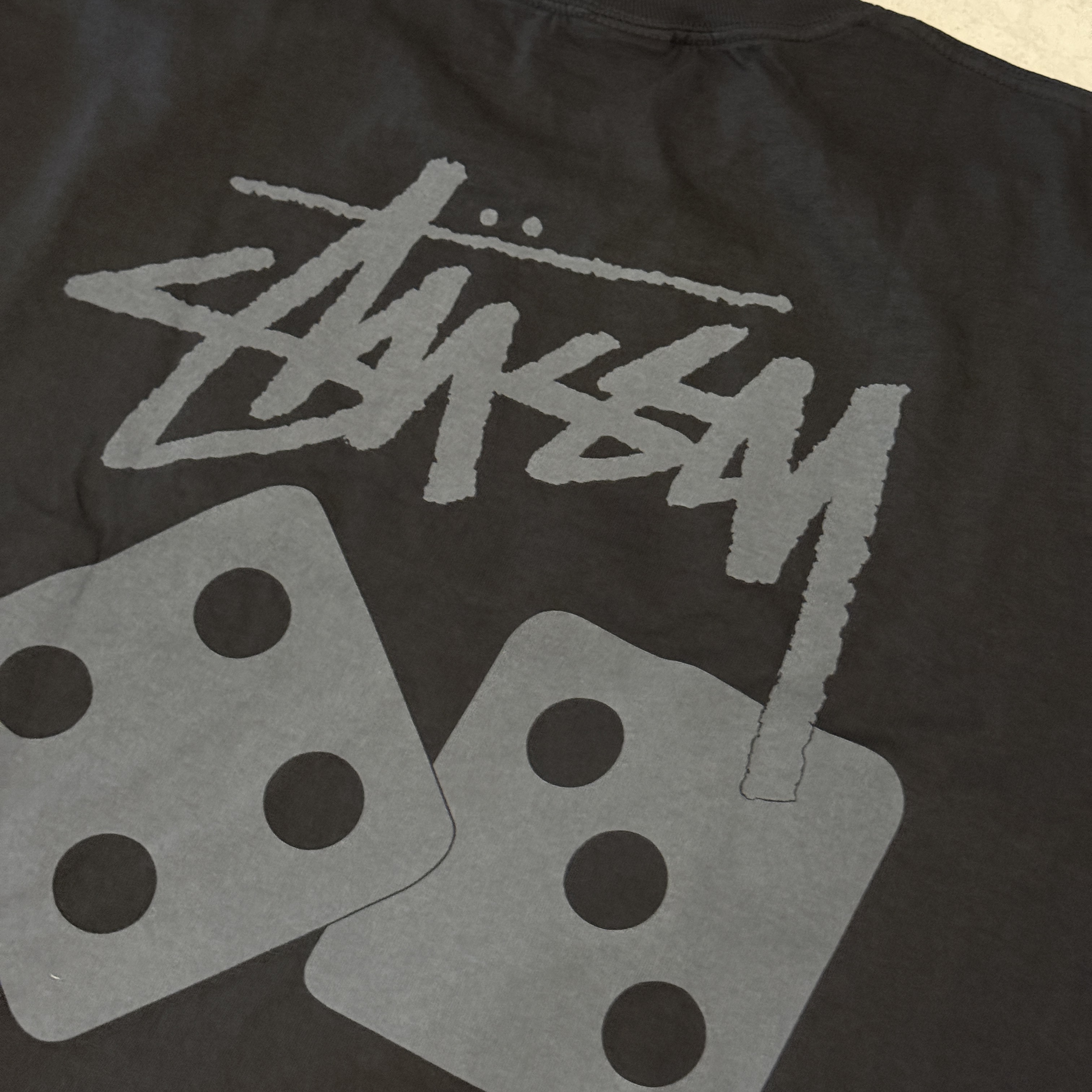 Stussy Basic Stussy Thermal 2 Tone LS T-Shirt Off White 착용 스타일 - 5