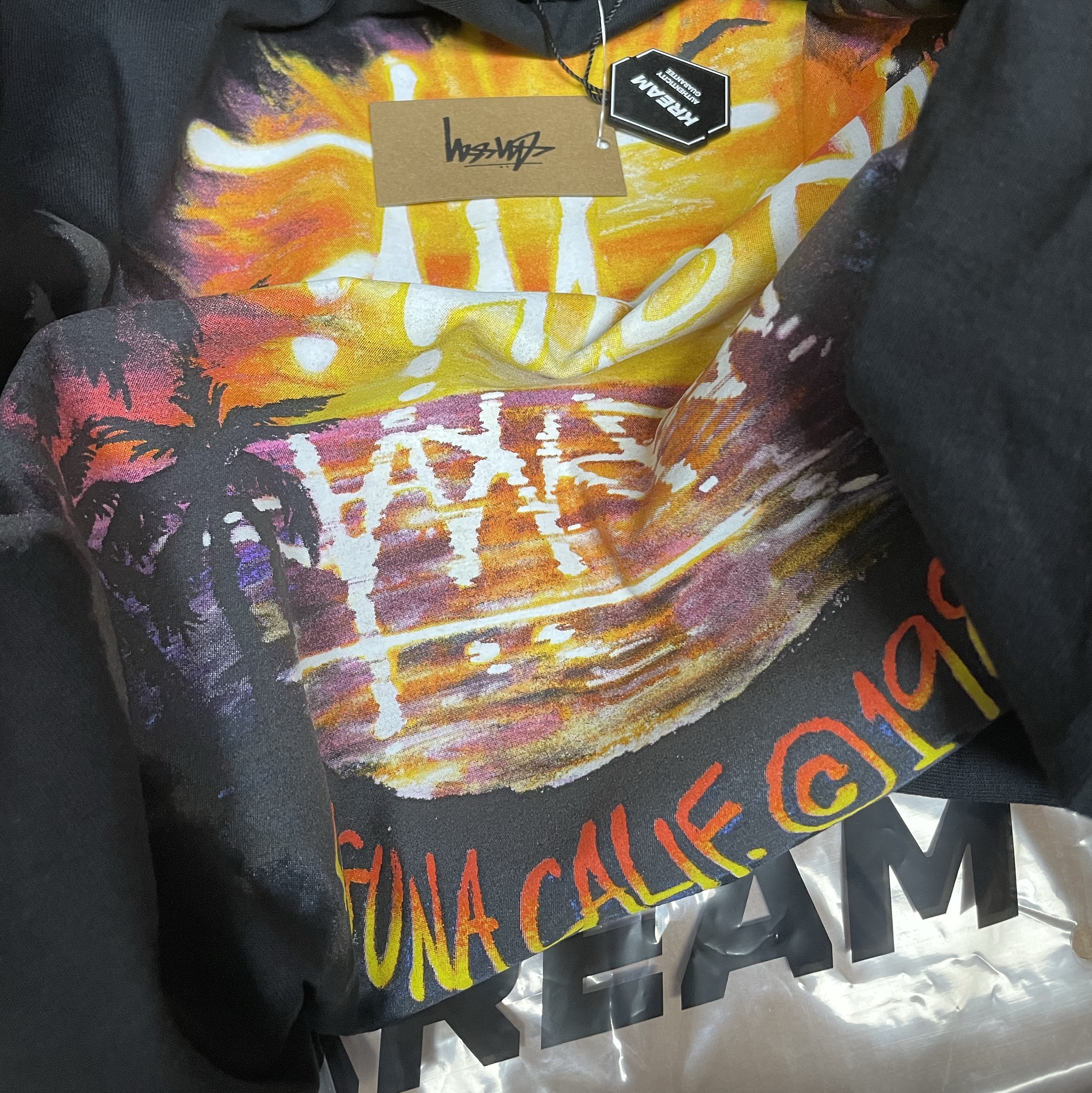 Stussy Sunset T-Shirt Black 착용 스타일