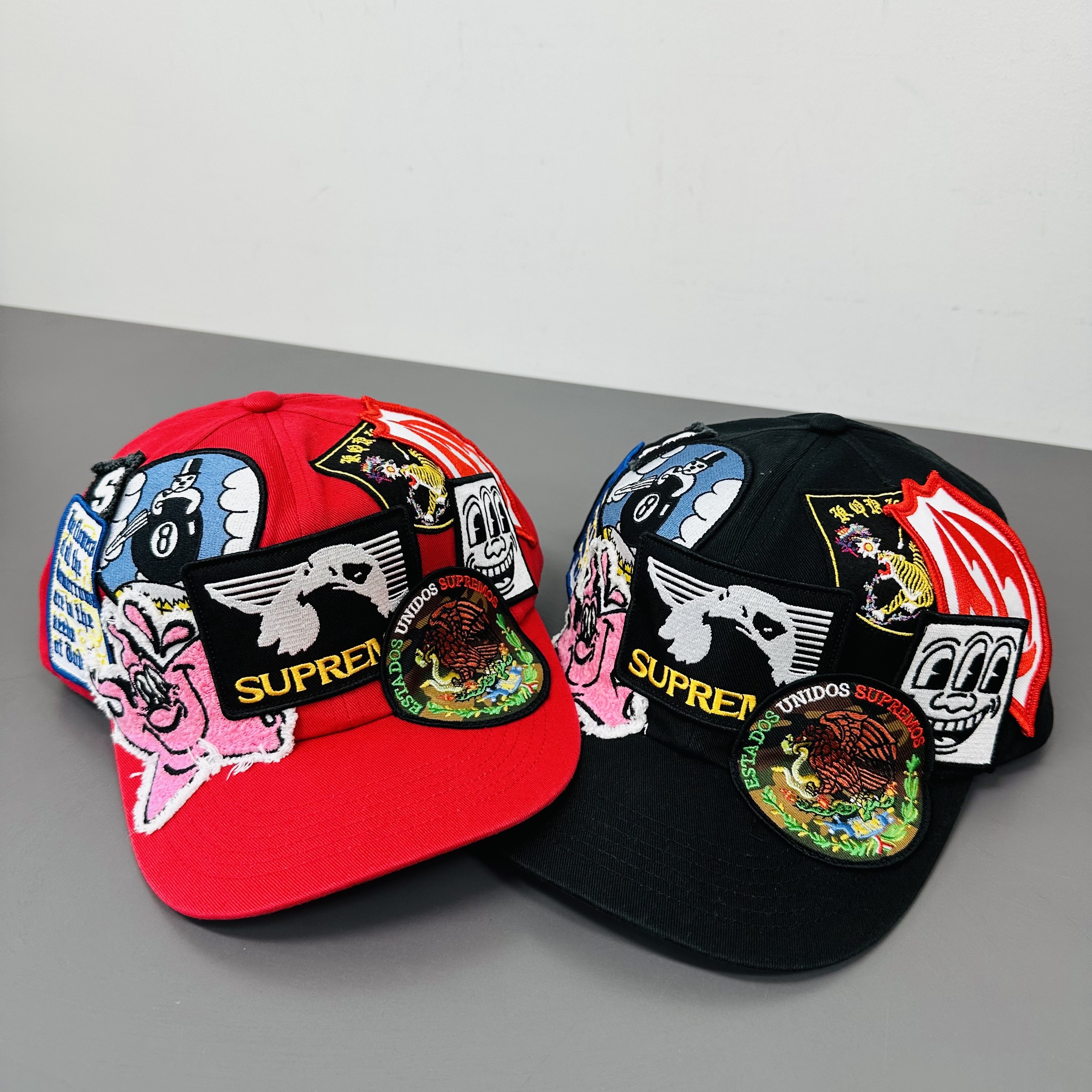 Supreme Patches 6-Panel Black - 25SS 착용 스타일 - 3