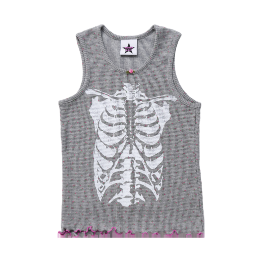 MP25HSSL03GR mnmpair Floral Bone Sleeveless Gray