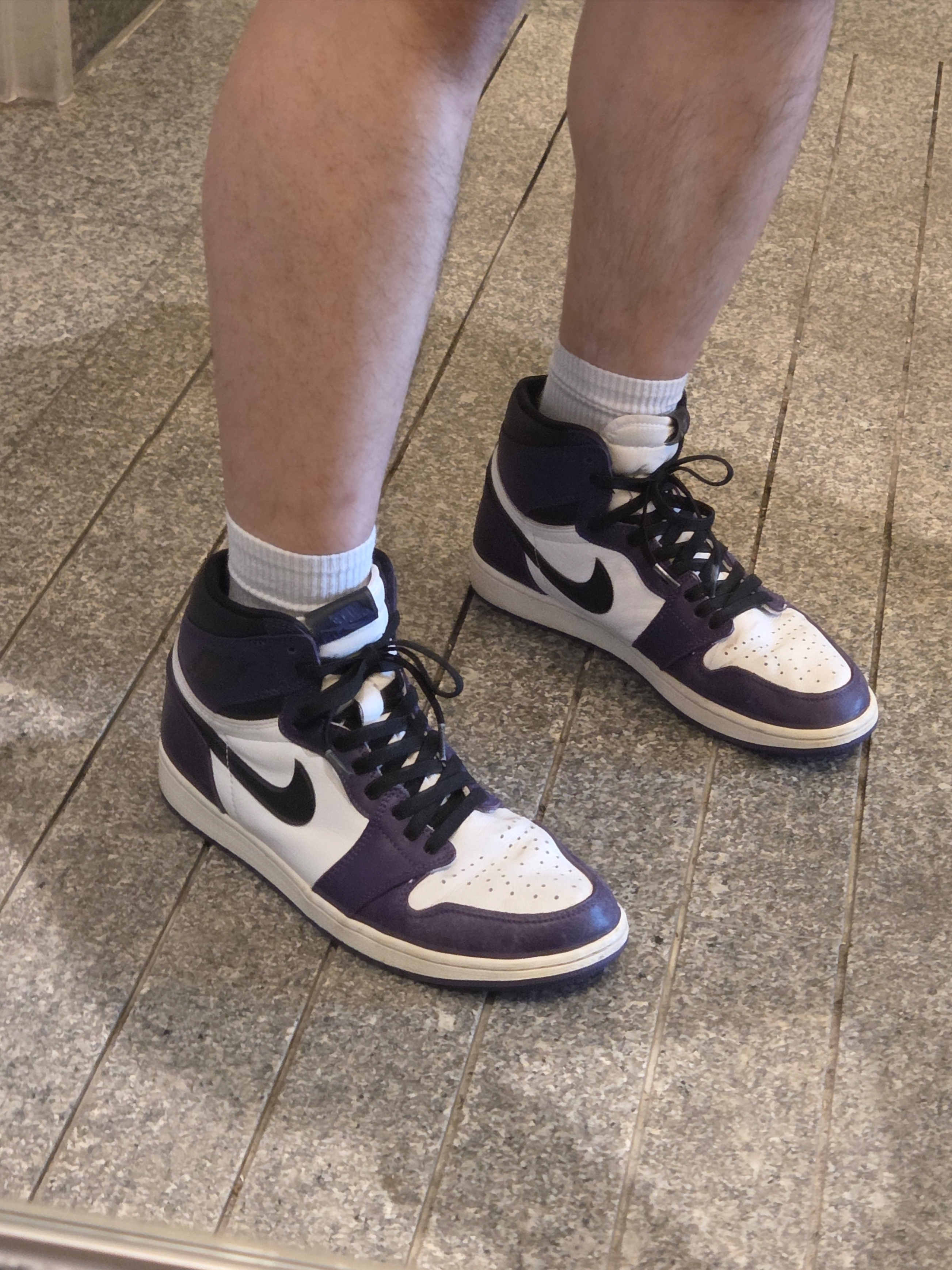 Jordan 1 Retro High OG Court Purple 2020 착용 스타일 - 1