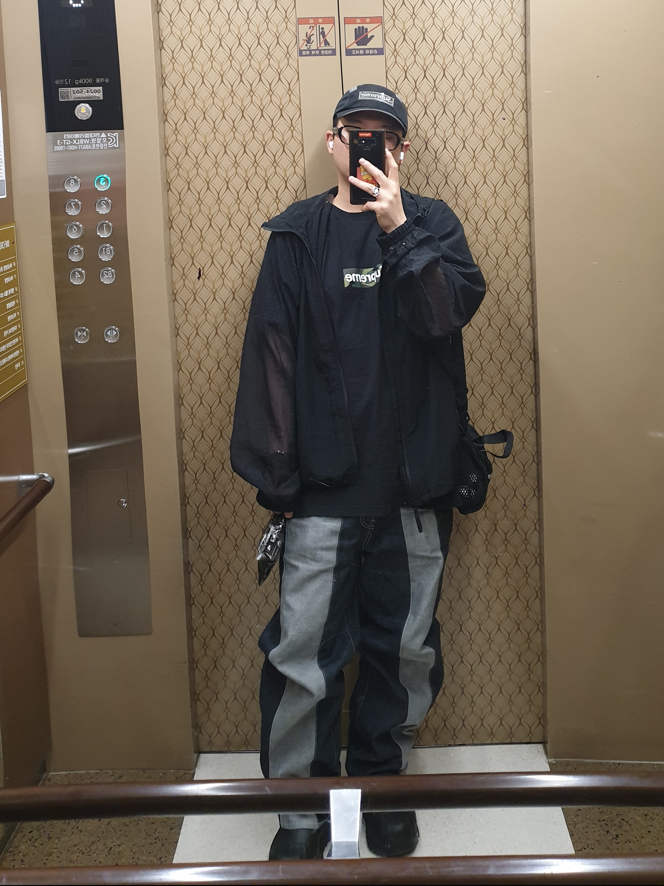 Supreme Side Mesh Camp Cap Black - 25SS, Gentle Monster x Maison Margiela MM212 Black Clear 착용 스타일