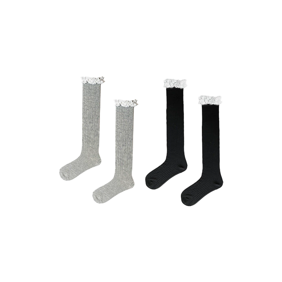 L0000015 Onnitella Frill Knee Socks 2Colors