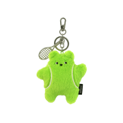 ALLTAGLICH Handmade Tennis Bear Keyring NeonGreen