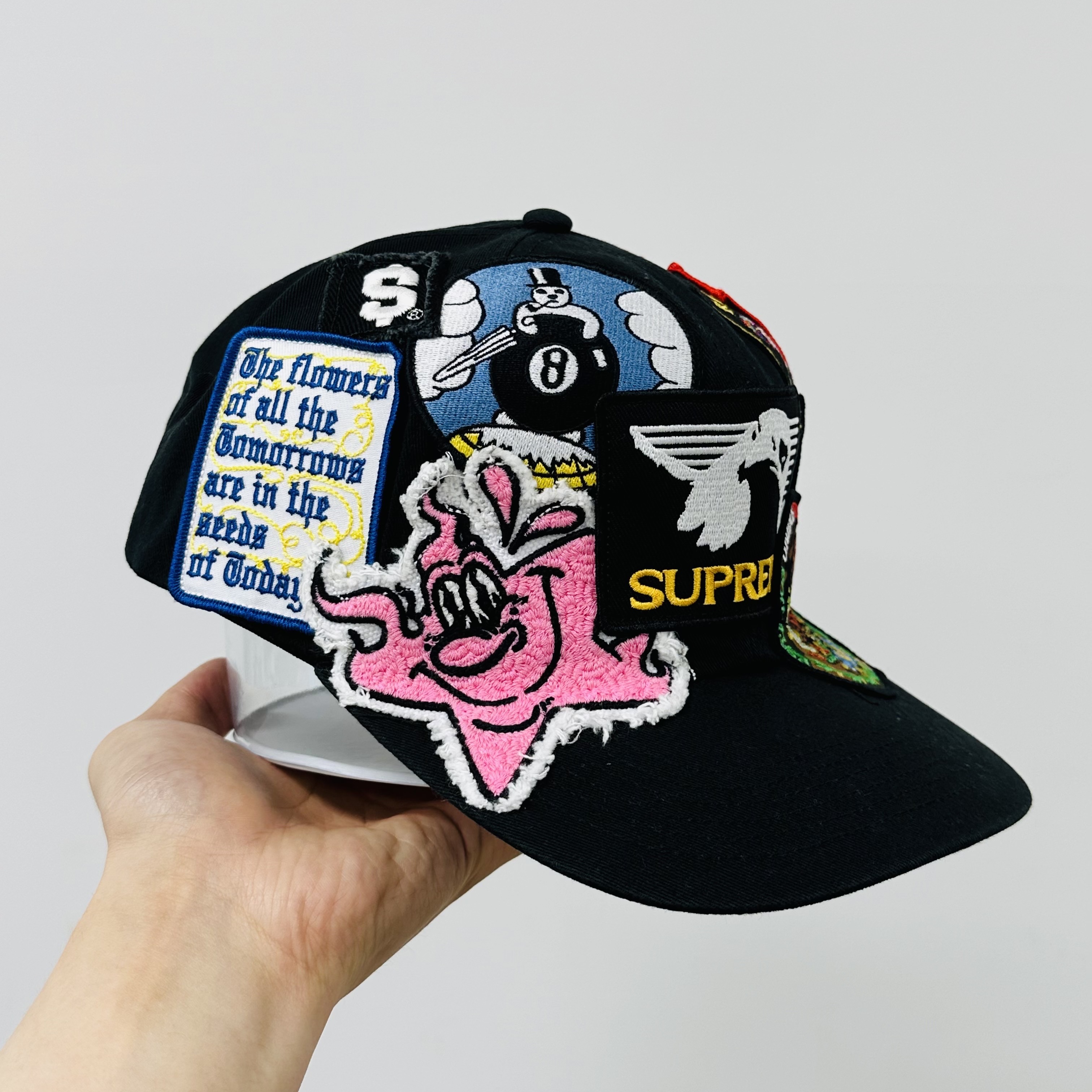 Supreme Patches 6-Panel Black - 25SS 착용 스타일 - 2