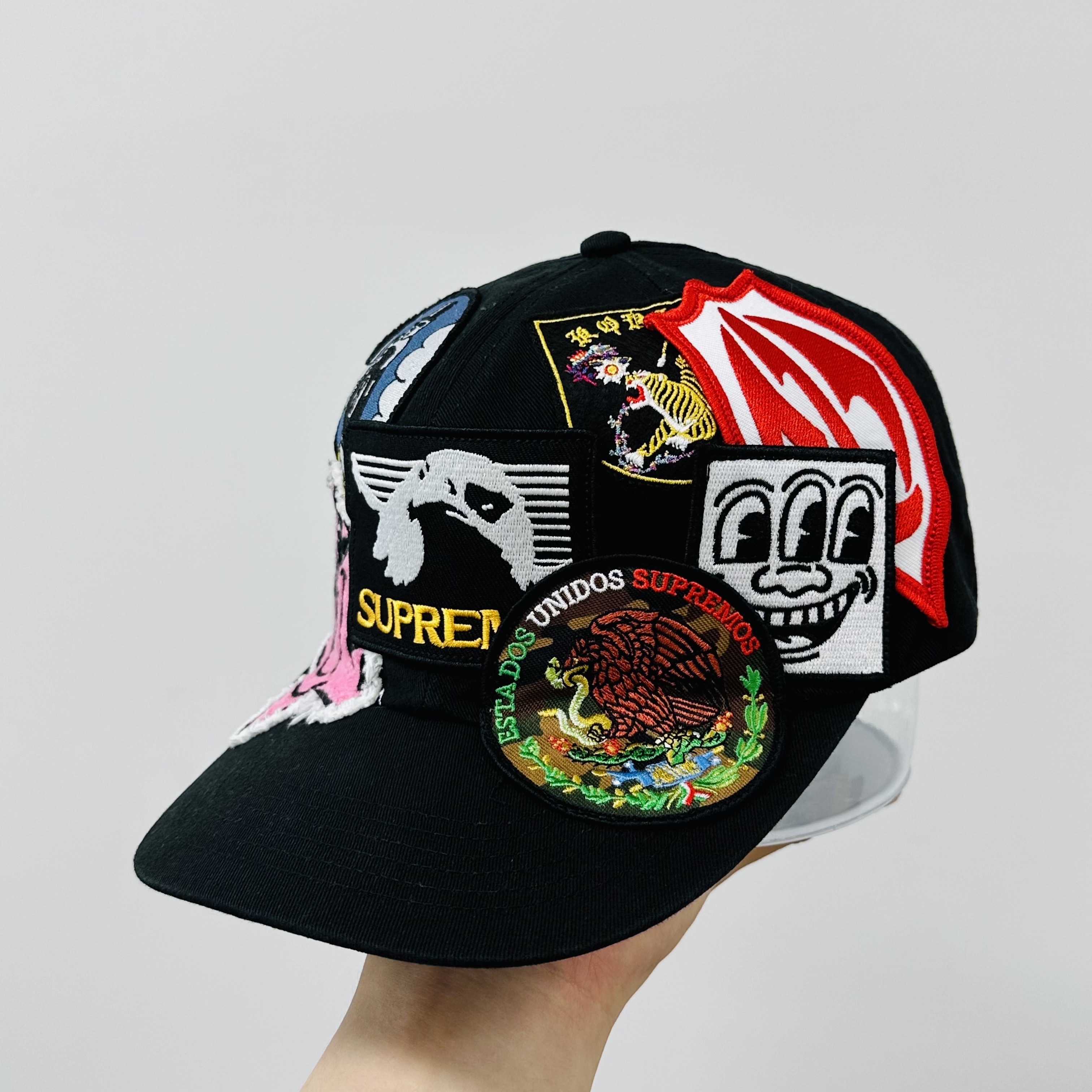 Supreme Patches 6-Panel Black - 25SS 착용 스타일 - 1