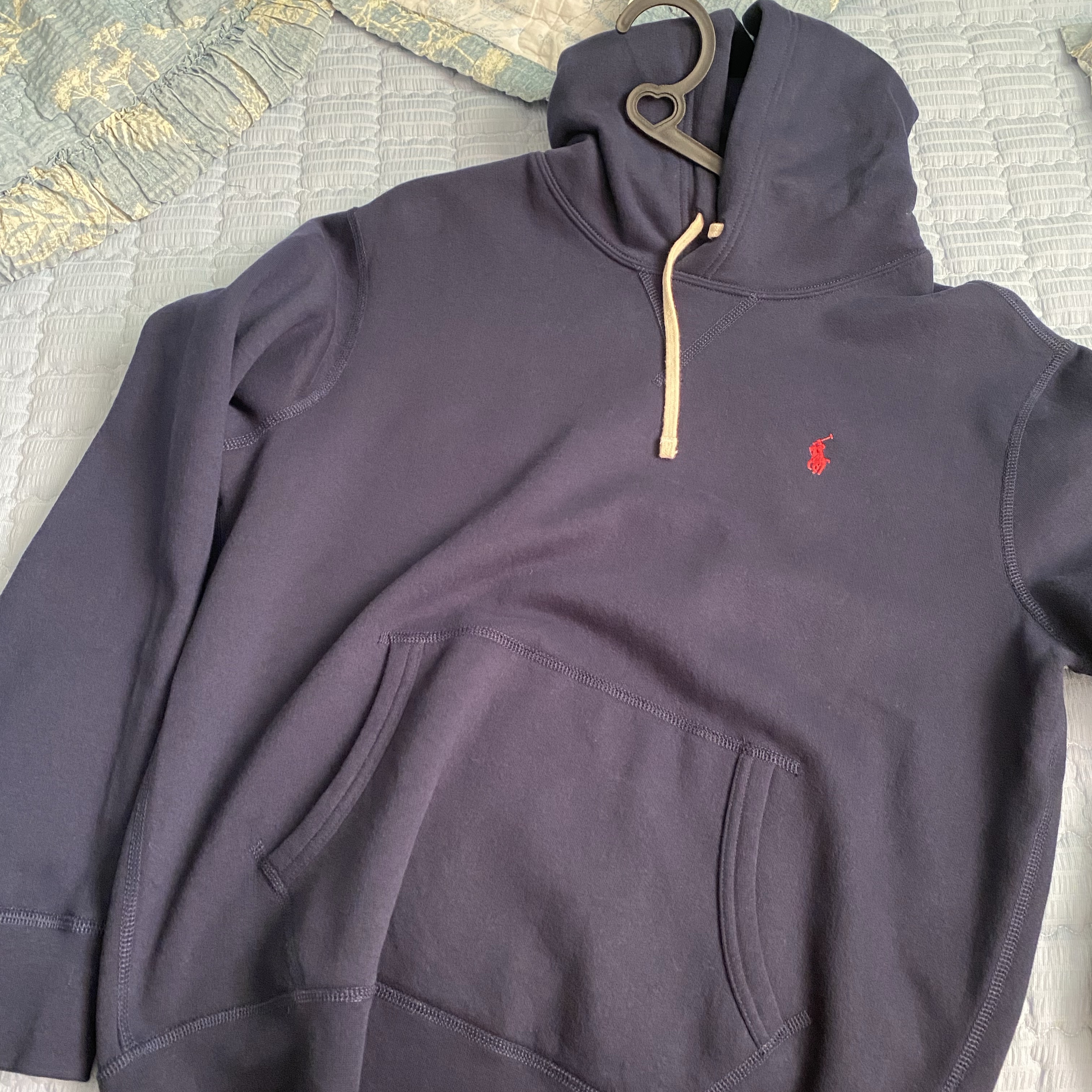 [15%적립] Polo Ralph Lauren RL Fleece Hoodie Cruise Navy 착용 스타일