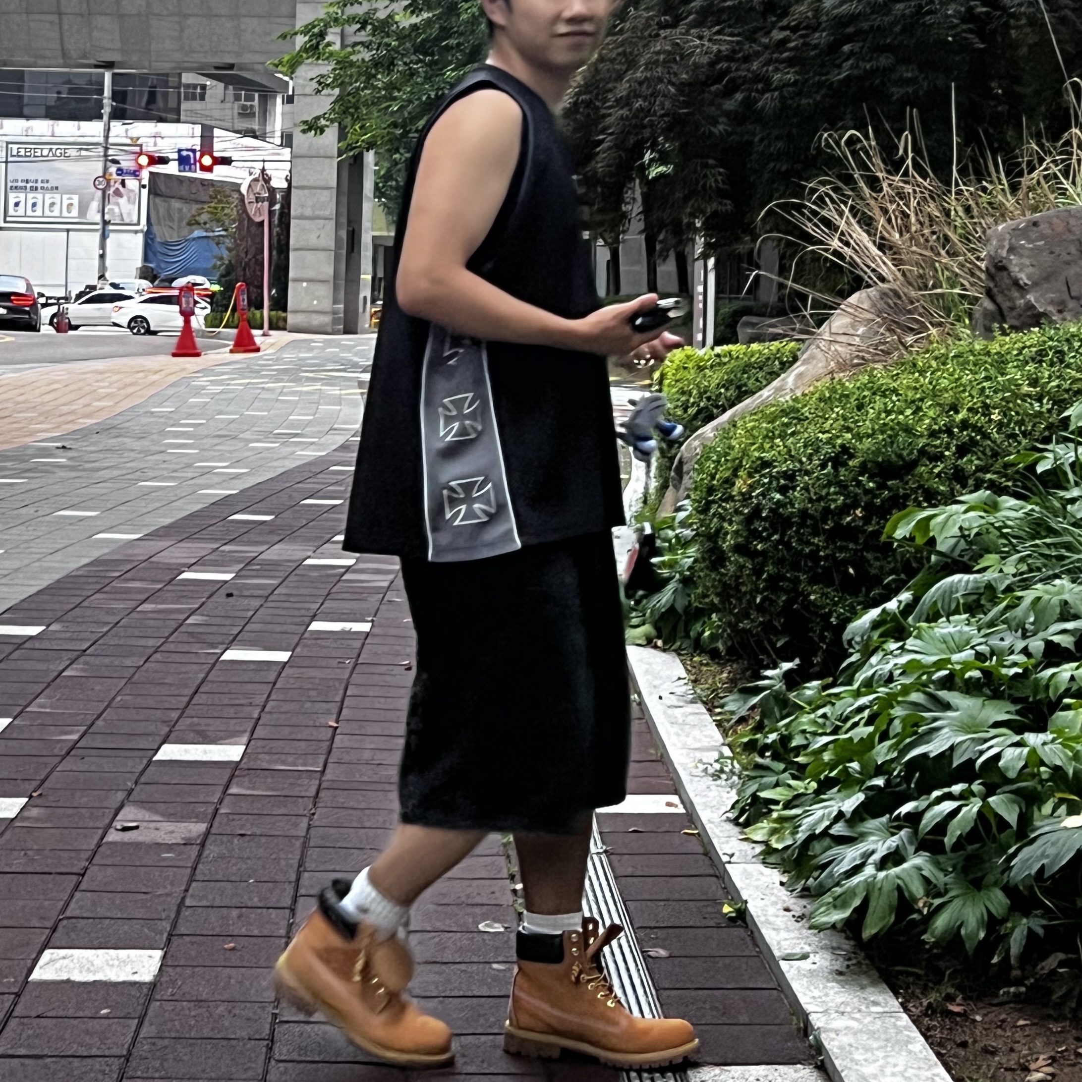 Timberland Premium 6 inch Waterproof Boot Wheat Nubuck - Medium 착용 스타일 - 2