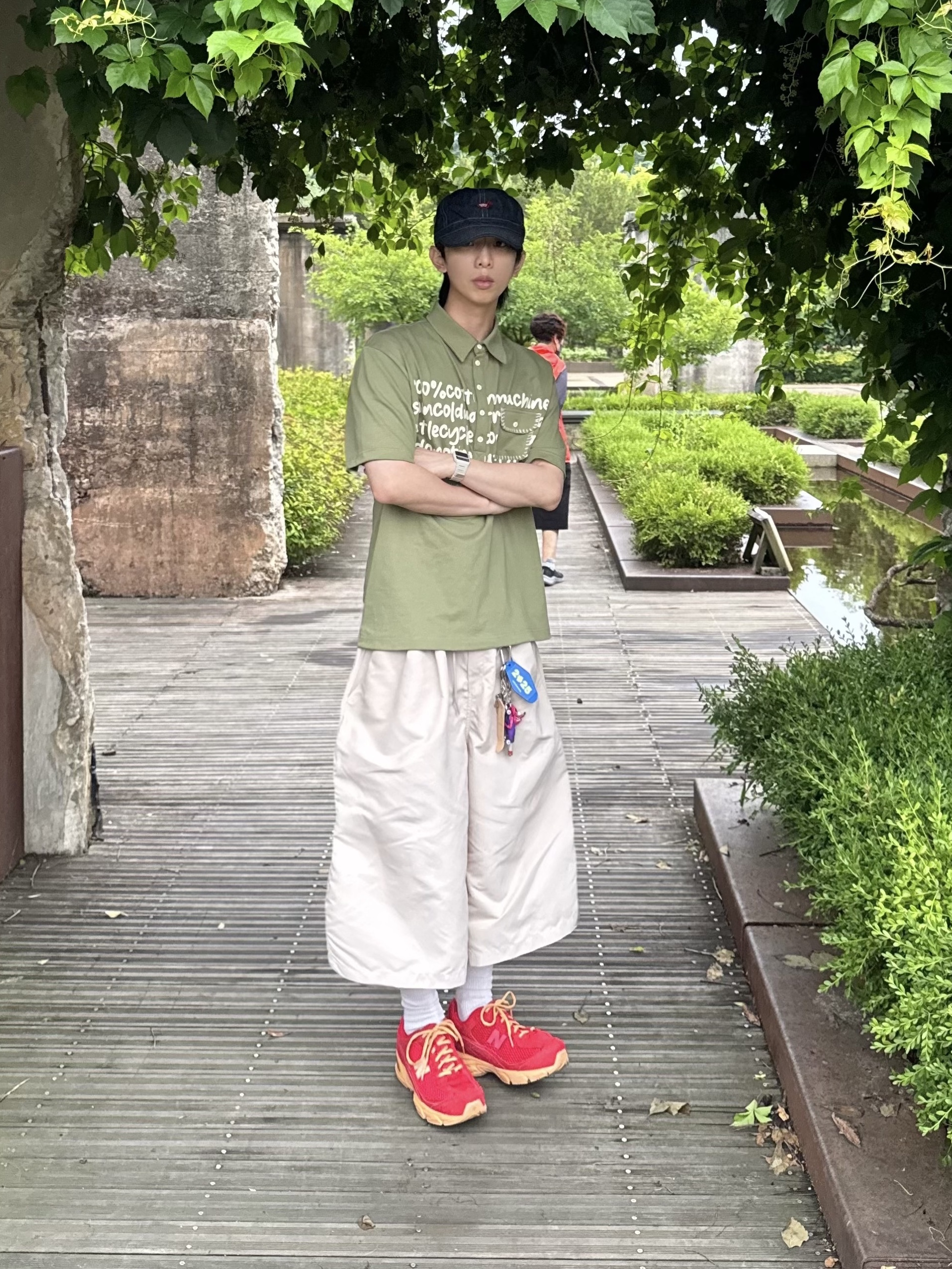 Human Made Denim Work Cap Indigo, New Balance 509 Deep Red 착용 스타일 - 5