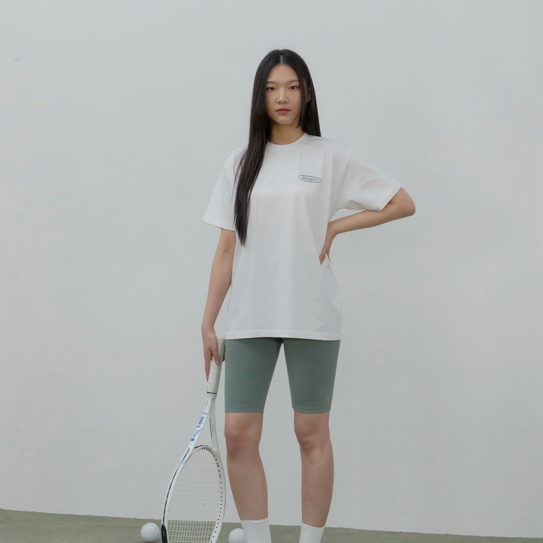tedamgr ALLTAGLICH Tennis Tecnique T-Shirts Ivory Green - #2