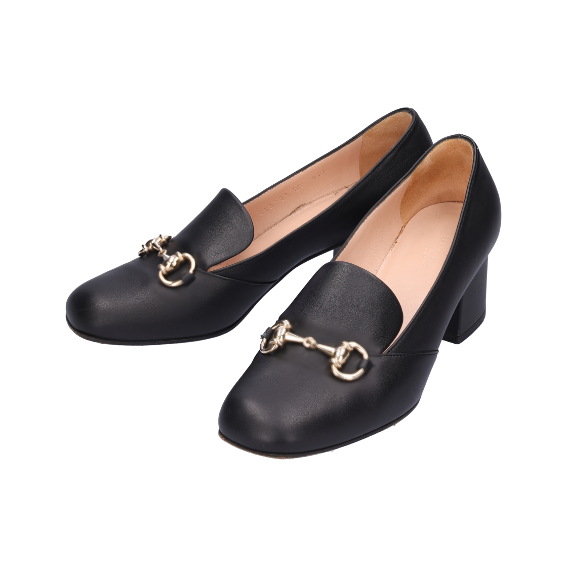 [B등급] 구찌 466701 홀스빗 미드힐 펌프스 블랙 37([B등급] GUCCI Vintage Horsebit Mid-Heel Pumps Black Size 37) - 6