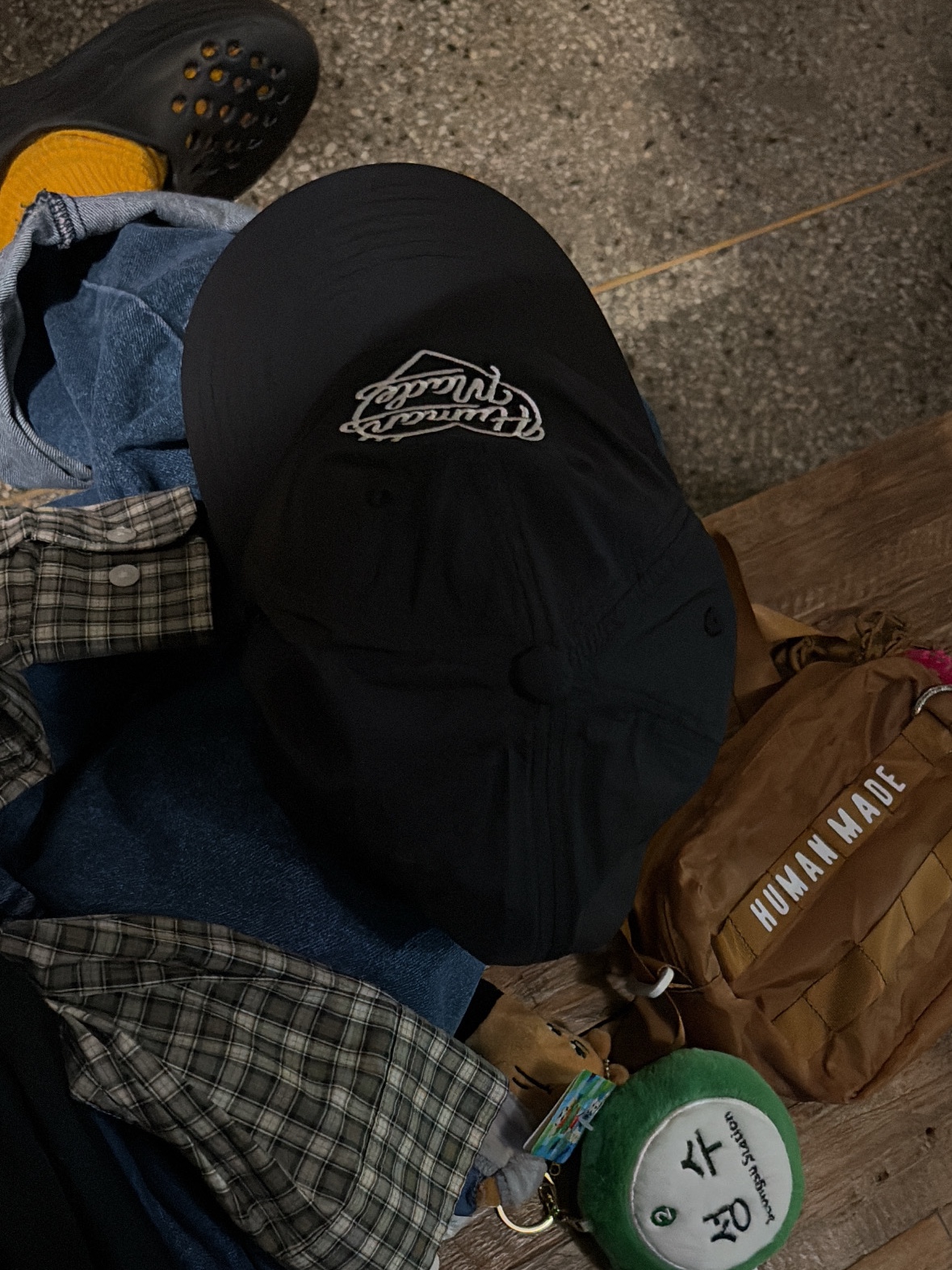 Nike ReactX Rejuven8 Triple Black, Human Made 5 Panel Nylon Cap Black 착용 스타일