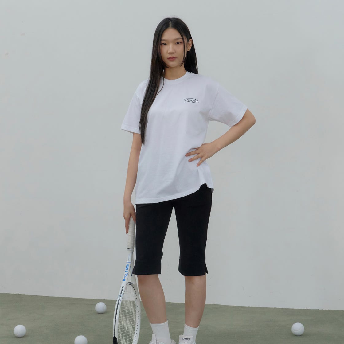 tedambk ALLTAGLICH Tennis Tecnique T-Shirts White Black - #3