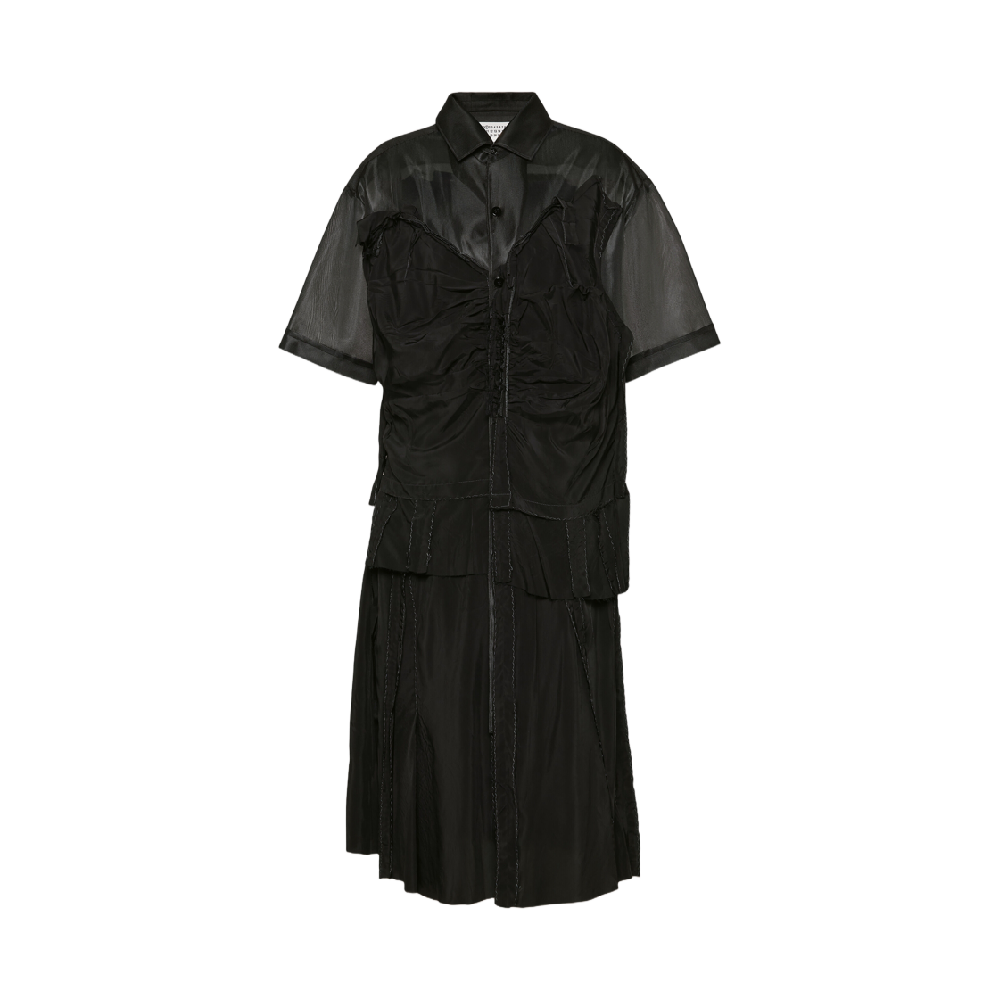 S51DD0027MTJ020900 (W) Maison Margiela Decortique Shirtdress Black