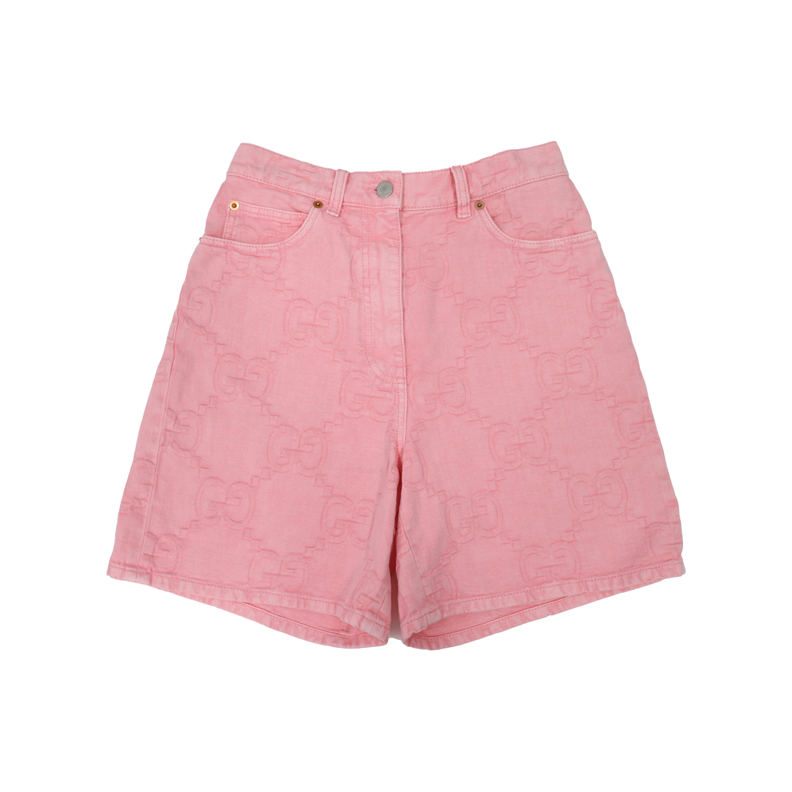IT5H35T8HI2W GUCCI GG California Print Shorts Pink