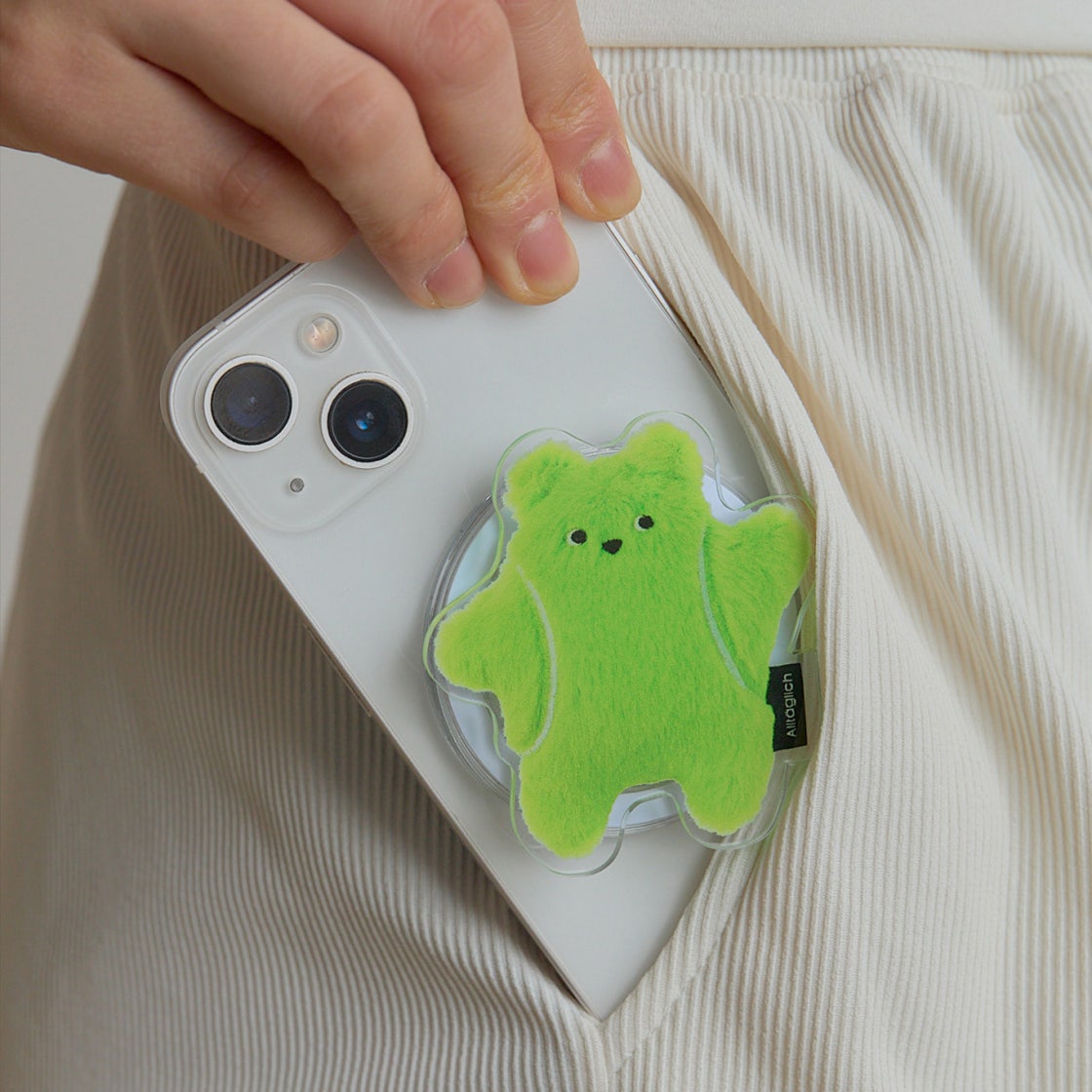 teba00yg ALLTAGLICH Tennis Bear Griptok Neongreen - #3