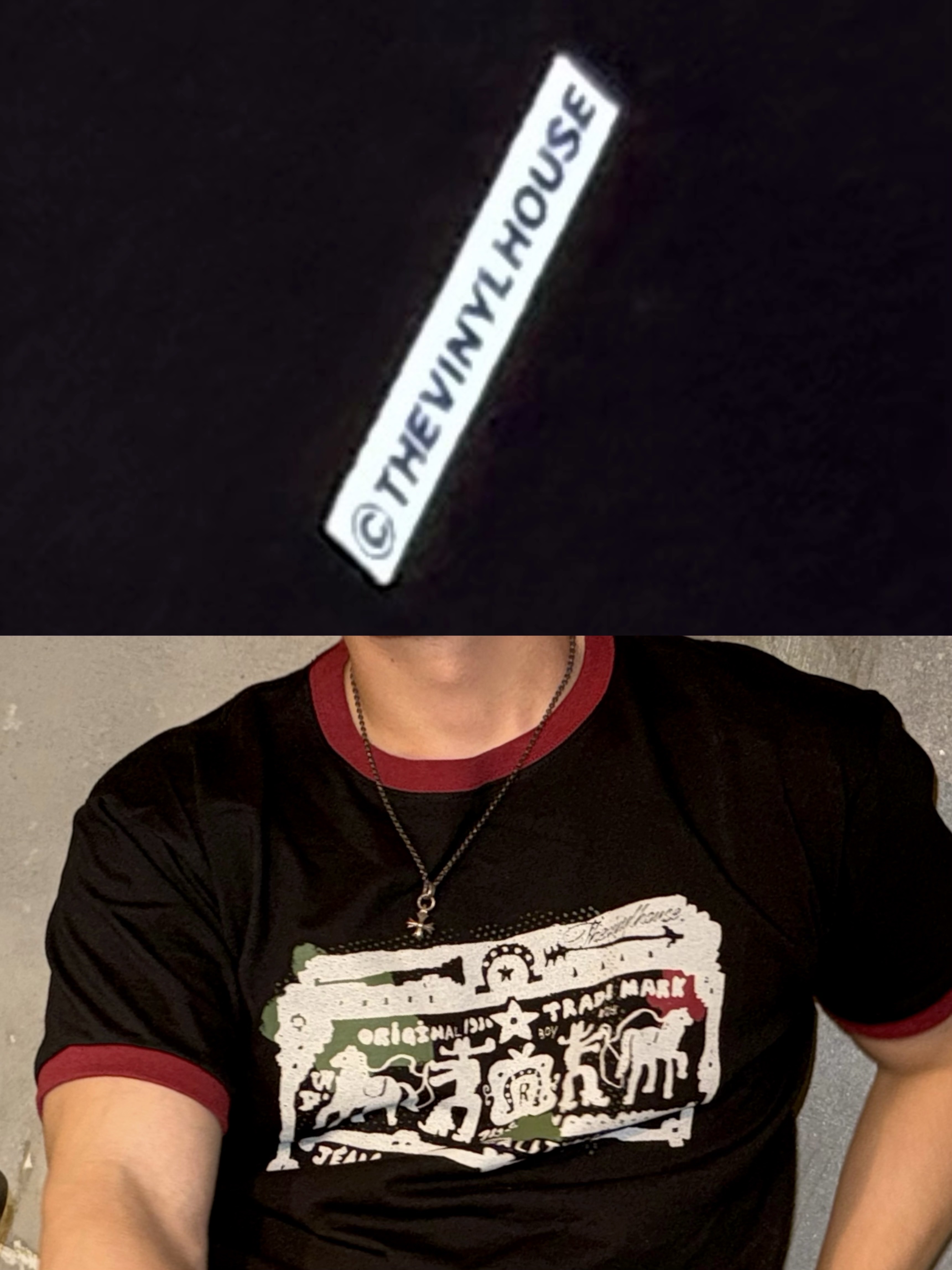 [KREAM 단독] Thevinylhouse Cowboy Pictogram Ringer Tee Black 착용 스타일 - 6