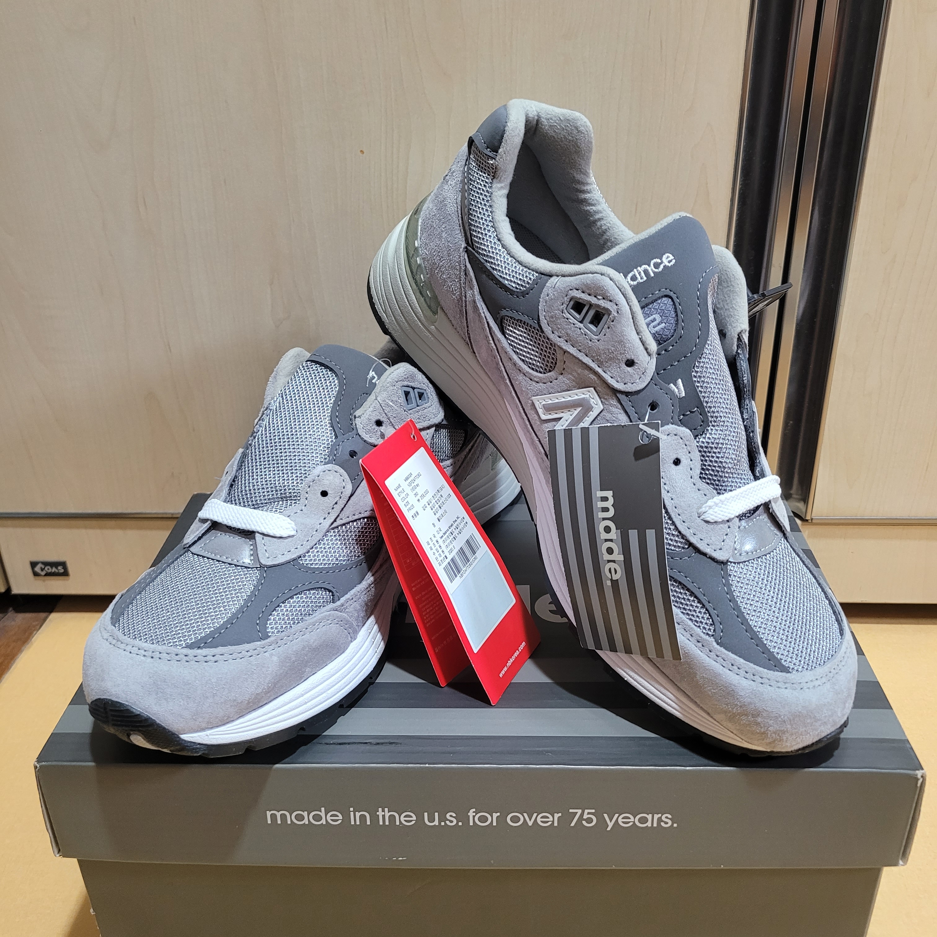 New Balance 992 Made in USA Grey - D Standard 착용 스타일