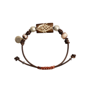 jisokuryClub x towtow.archive - Fish Carving Bracelet Brown