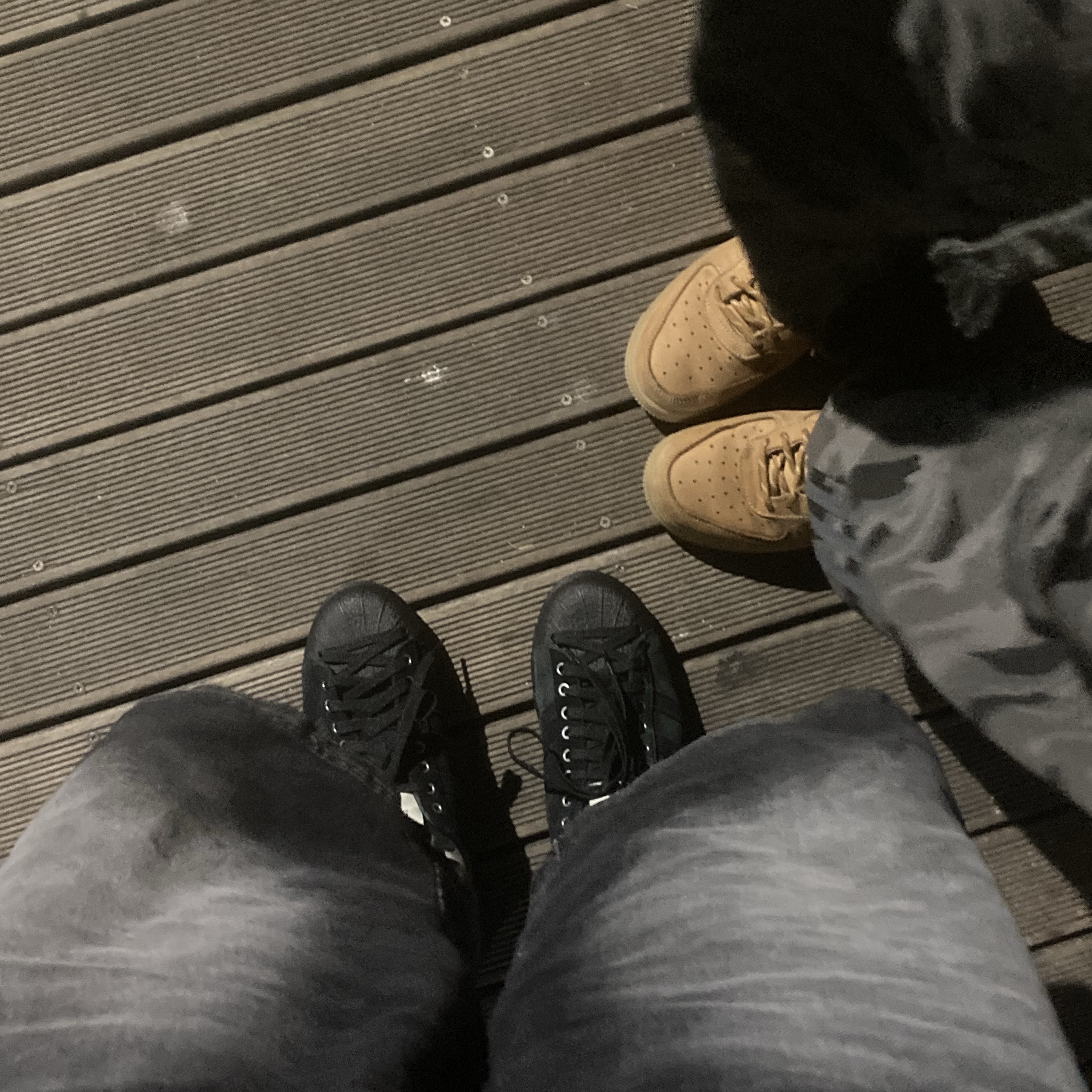 (W) Nike Air Force 1 '07 WB Flax Wheat, Adidas x Song for the Mute Superstar 82 Core Black 착용 스타일 - 2