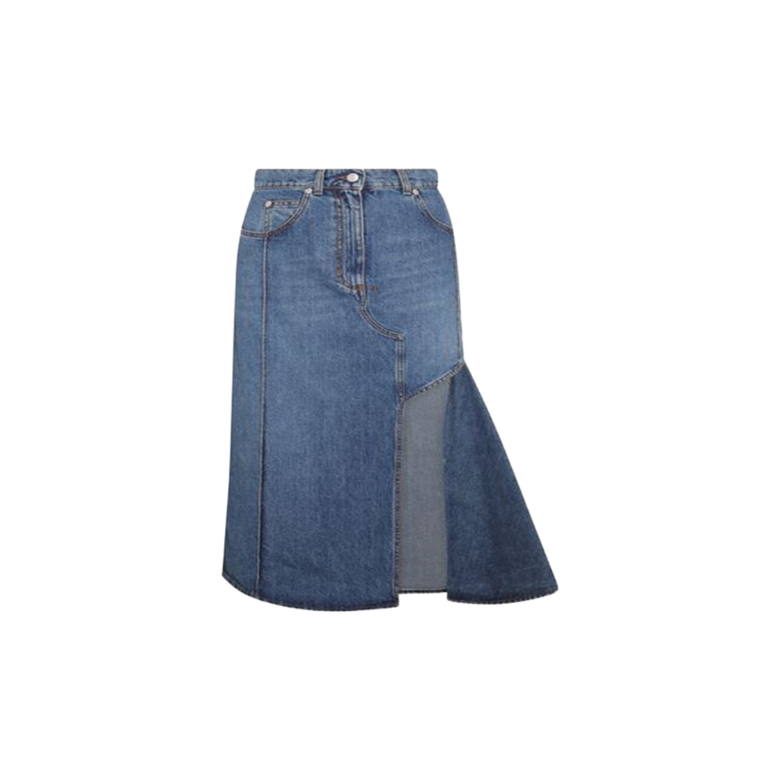 (W) 알렉산더 맥퀸 데님 스커트 블루((W) Alexander McQueen Denim Skirt Blue)