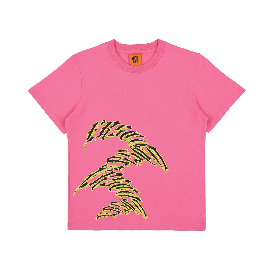 이알에스코 웨이브 로고 티셔츠 핑크(ersco Wave Logo T-shirt Pink)