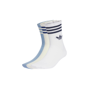 Adidas 3-Stripes Crew Socks White Tactile Blue (3 Pack)