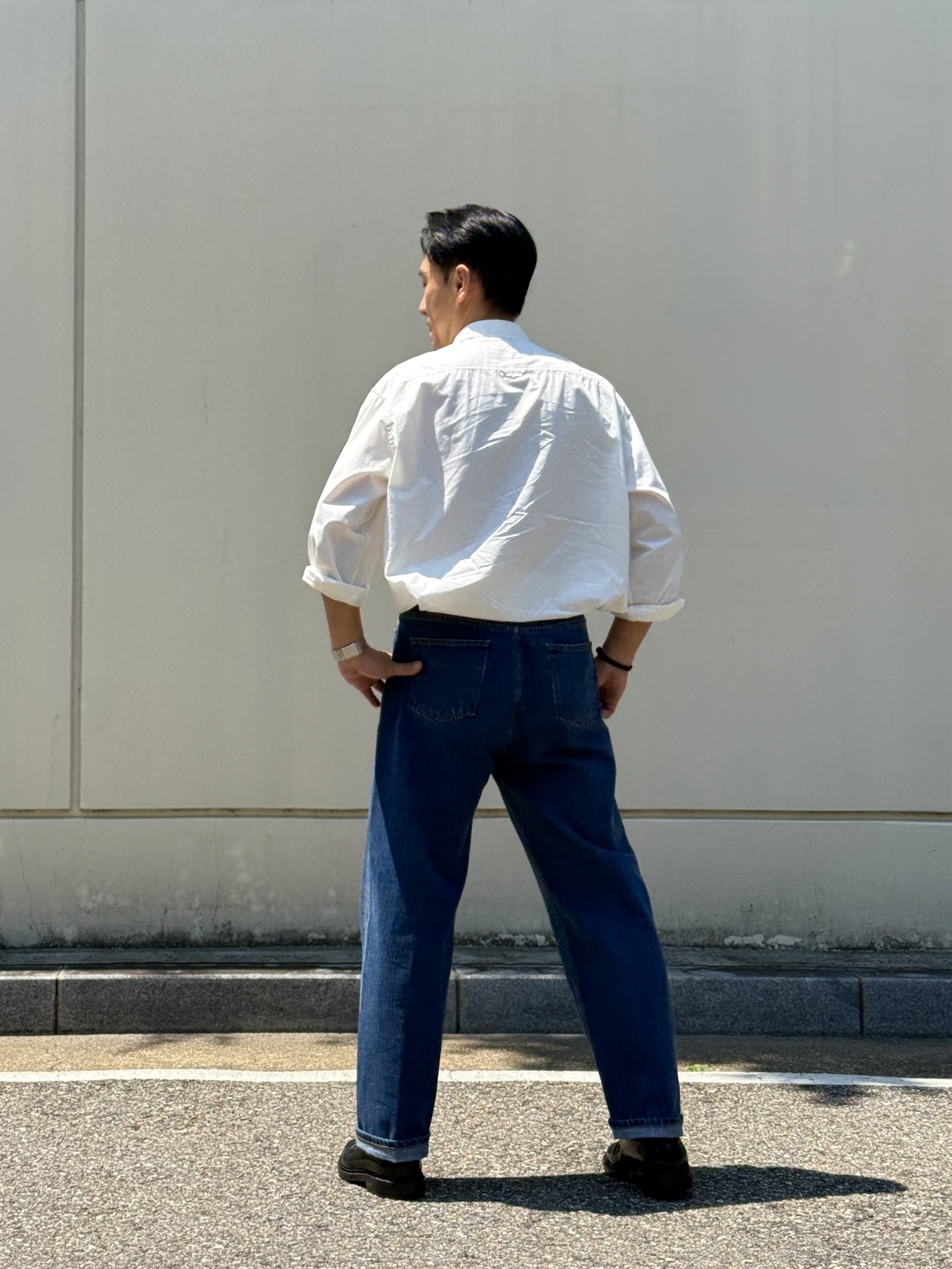 Alden 9901 Cordovan Plain Toe Blucher Oxford Black - E 착용 스타일 - 3