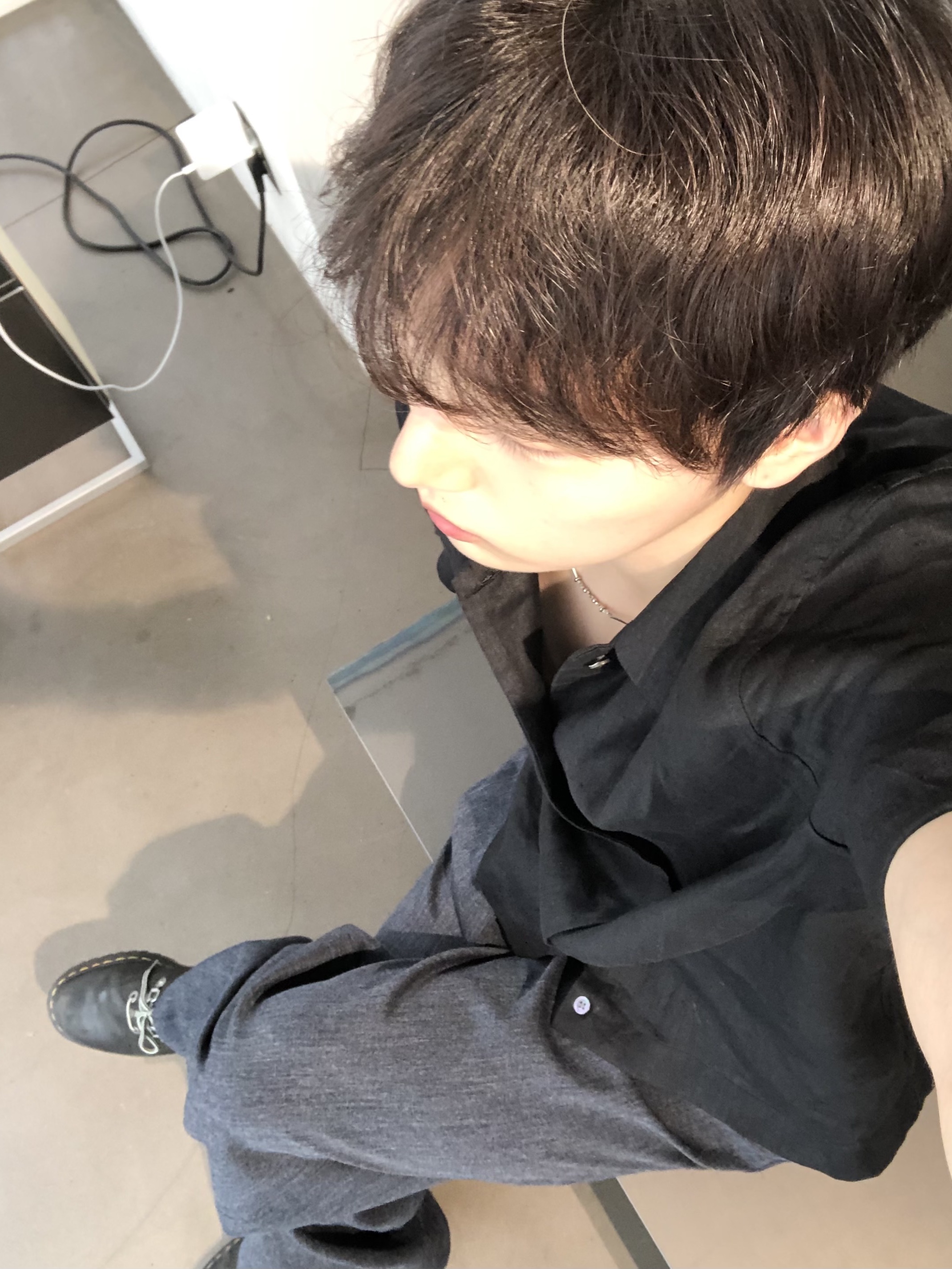 Dr. Martens x Thisisneverthat 1461 Waxed Full Grain Black 착용 스타일 - 1