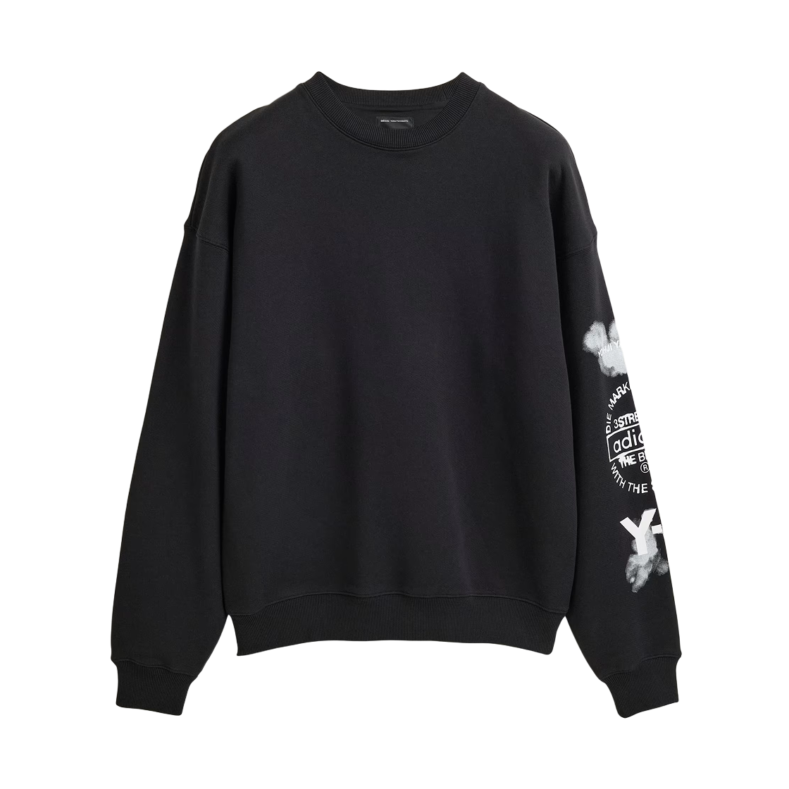 JX4749 Y-3 Graphic Crew Sweatshirt Black