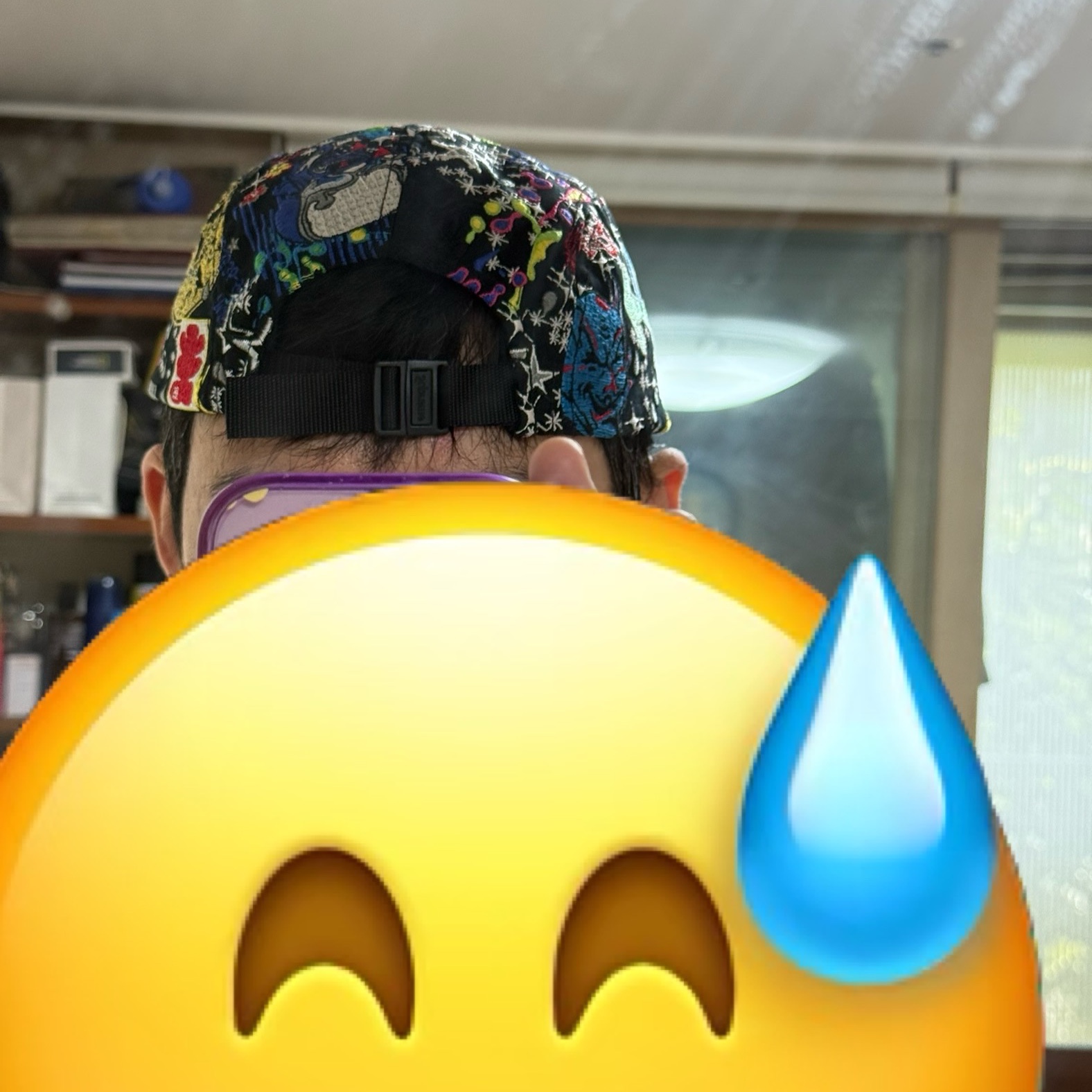 Supreme AOI Embroidered Camp Cap Black - 25SS, Supreme Bandana Jacquard Denim Camp Cap Blue - 25SS 착용 스타일 - 7
