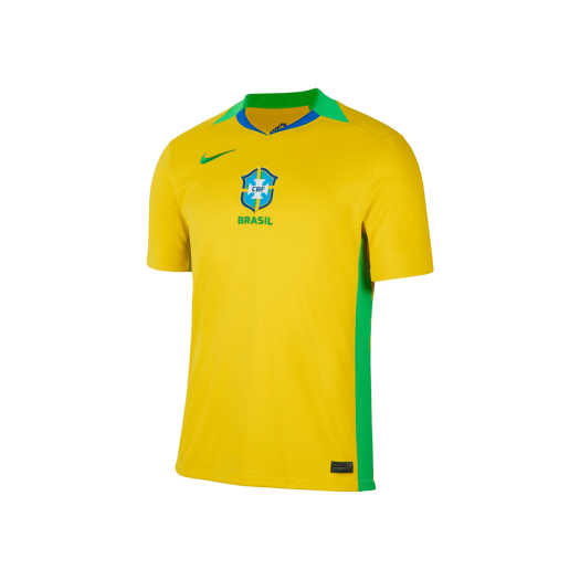 Nike Brazil 2025 Stadium Home Dri-Fit Football Replica Jersey Lightning Green Spark (Non Marking Ver.)
