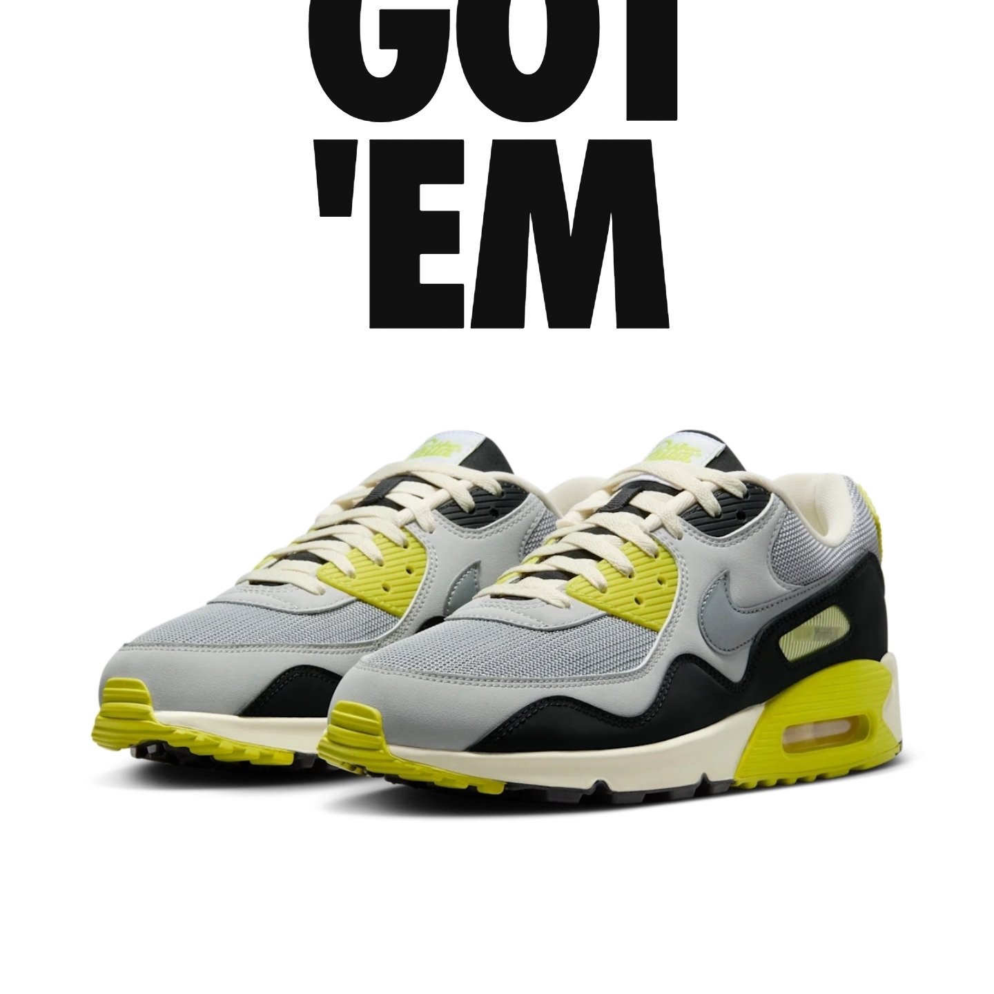 Nike x Patta Air Max 90 Cyber and Particle Grey 착용 스타일