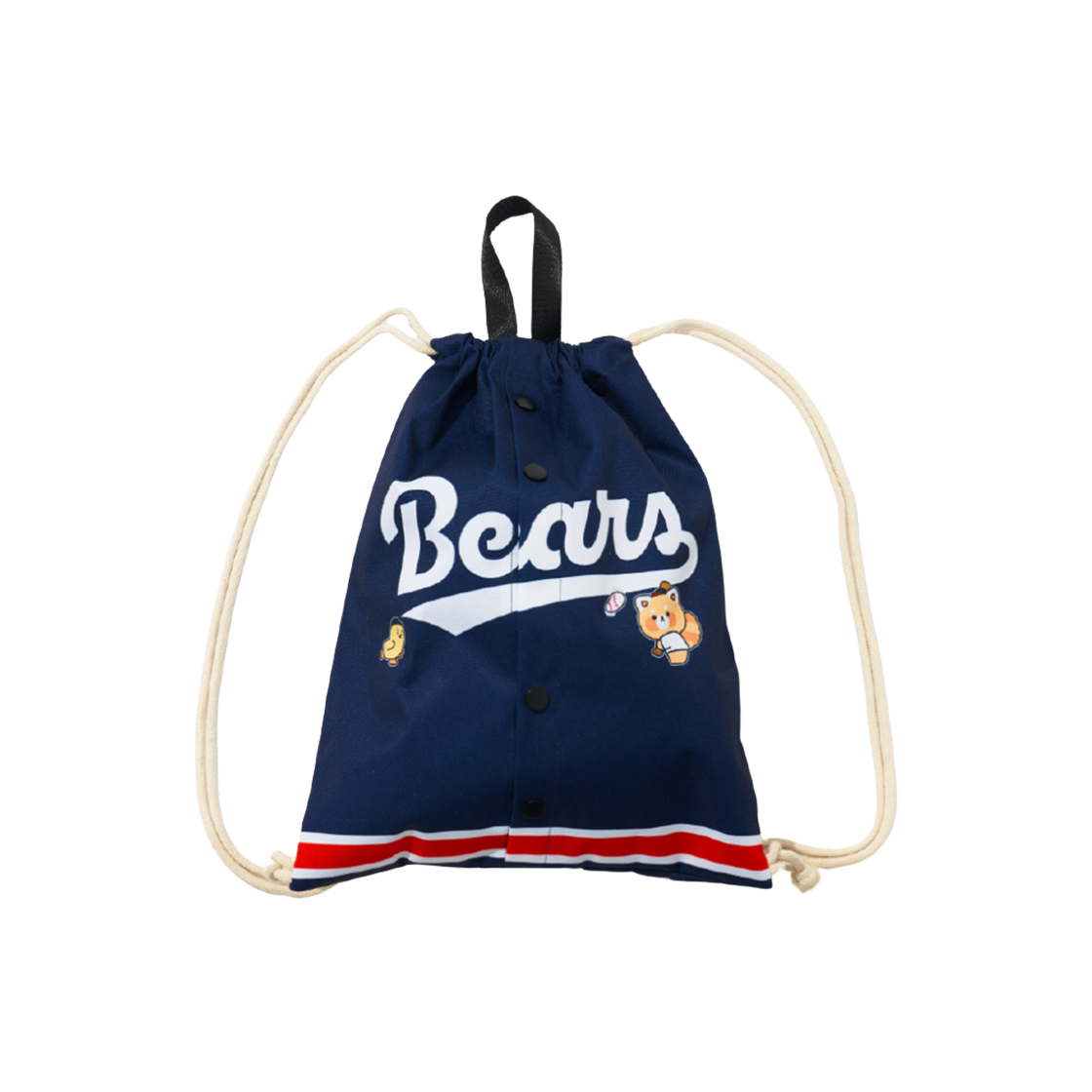 - Lessey & Friends x KBO The Strongest Lessey Victory Graphic Button Gym Sack Navy Doosan Bears