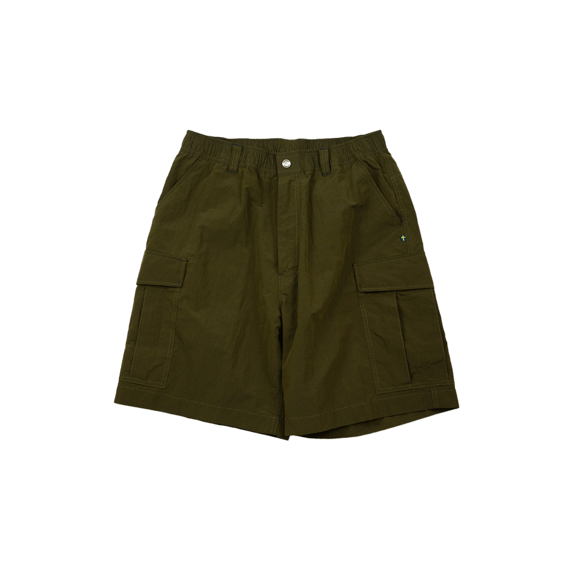 트레통 나일론 립 카고 쇼츠 올리브