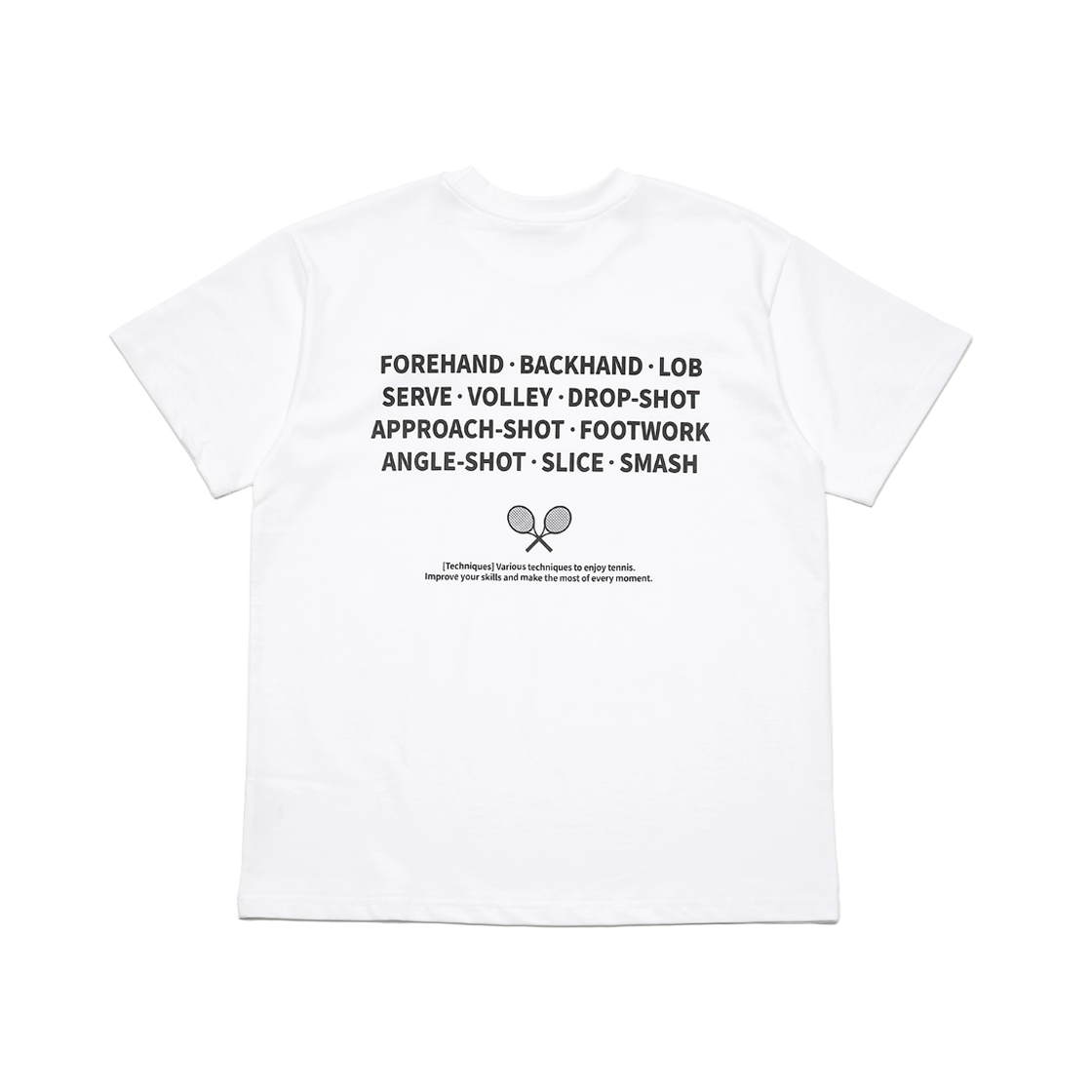 tedambk ALLTAGLICH Tennis Tecnique T-Shirts White Black - 대표 이미지 #1