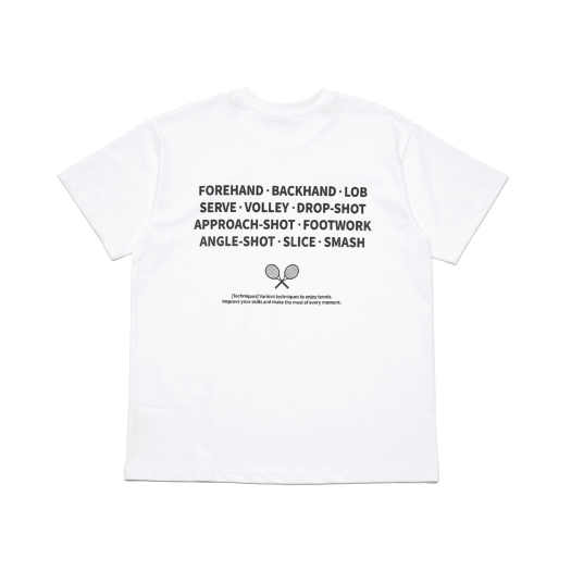 tedambk ALLTAGLICH Tennis Tecnique T-Shirts White Black