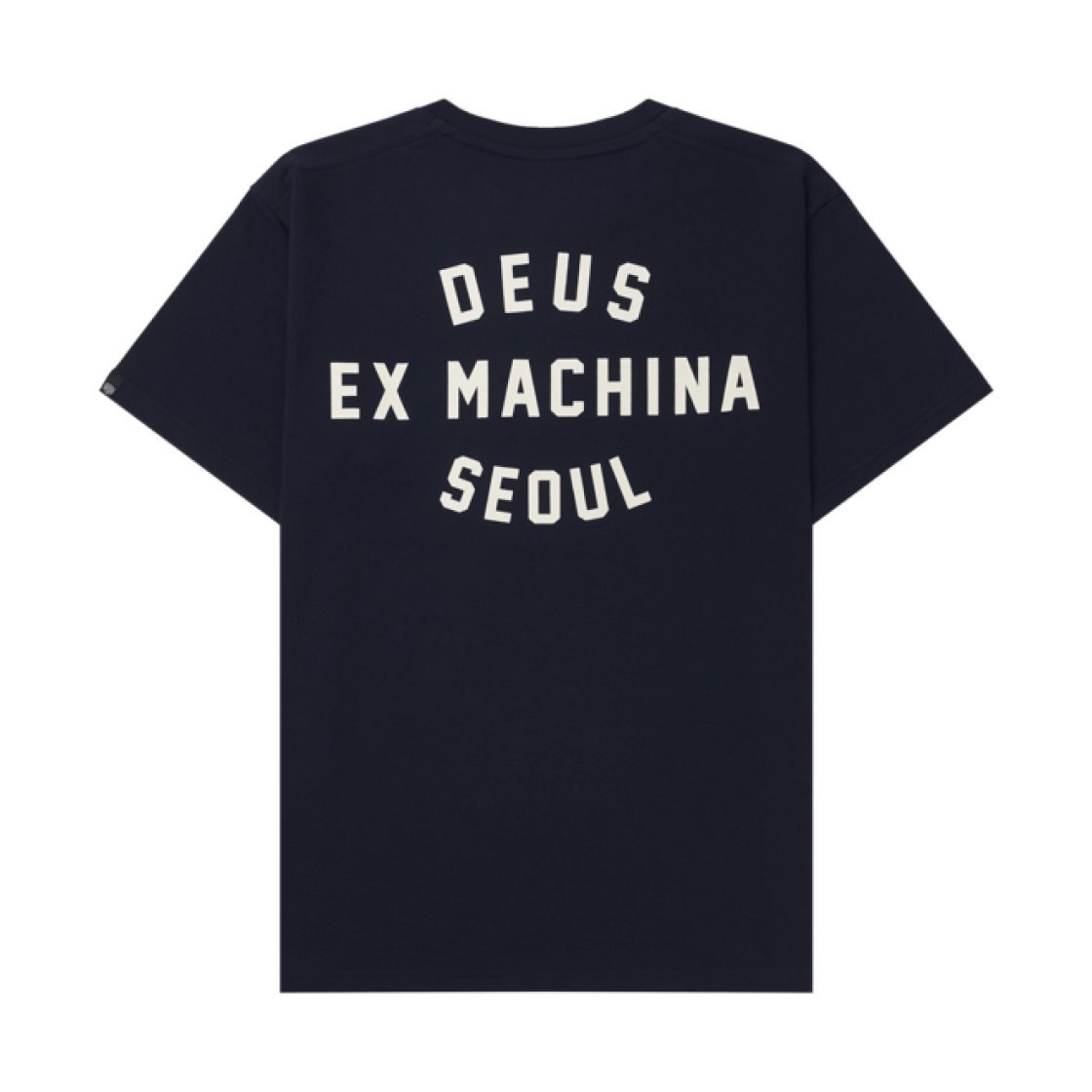 데우스 엑스 마키나 서울 컬리지 어드레스 티셔츠 네이비(Deus Ex Machina Seoul College Address T-Shirt Navy)